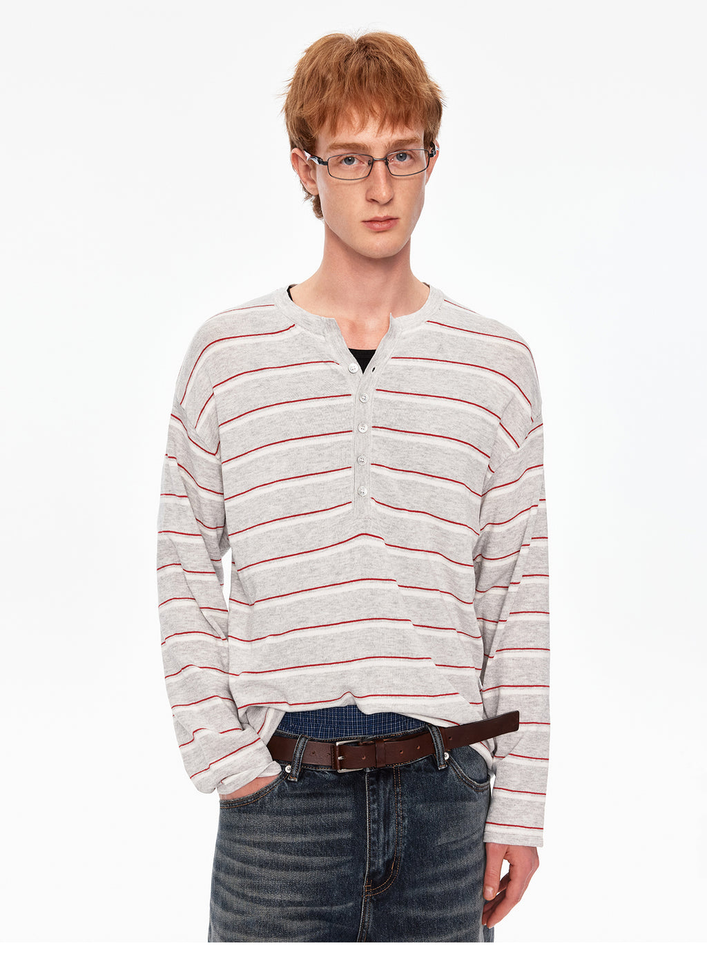 MADWITCH COLORBLOCK STRIPE KNIT TOP #68628