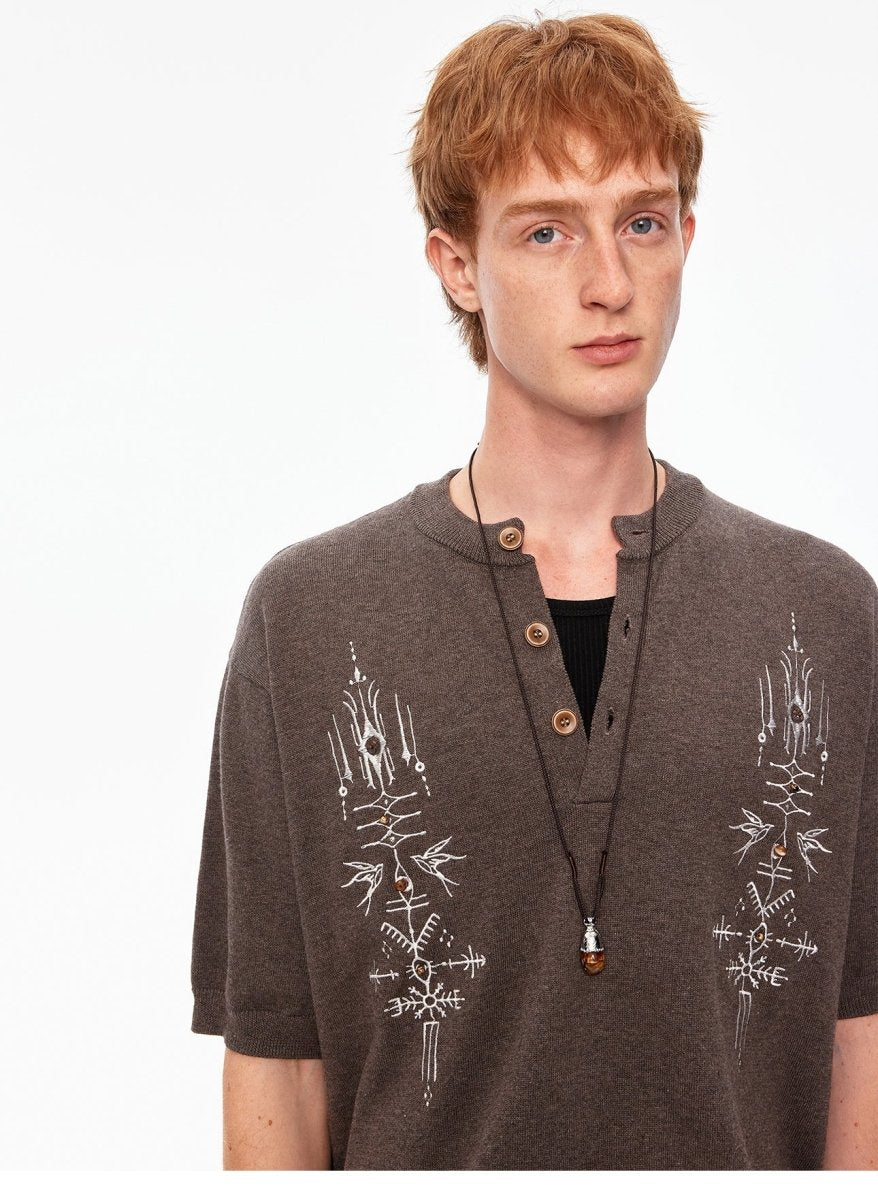 MADWITCH HERITAGE HENLEY SHIRT 991238 - MadWitch Store