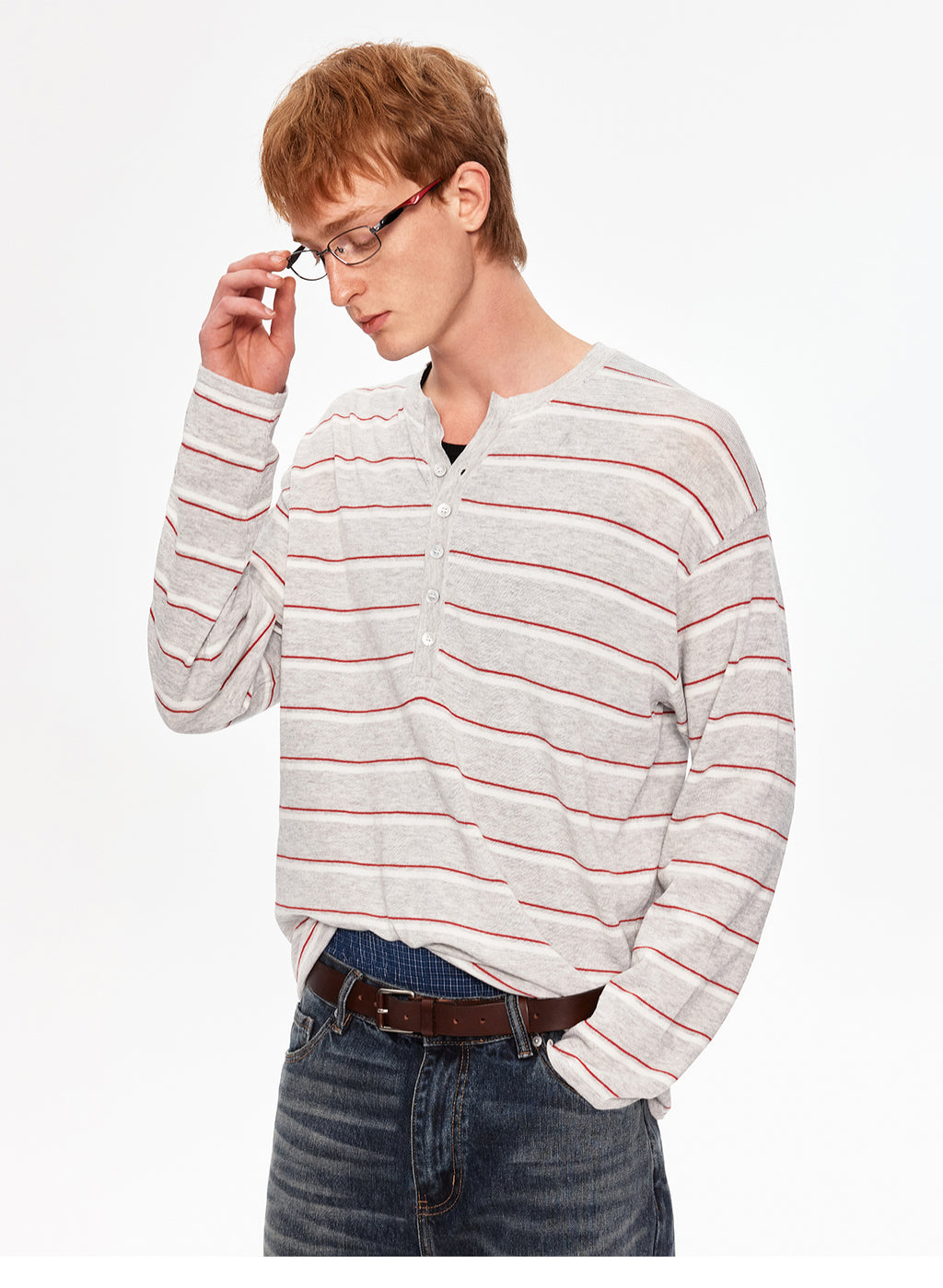 MADWITCH COLORBLOCK STRIPE KNIT TOP #68628