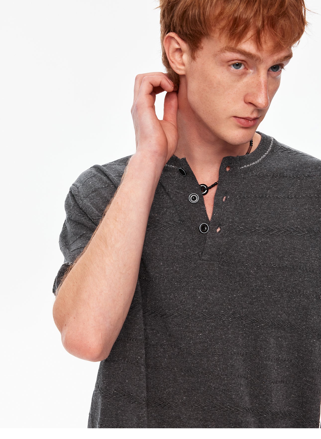 MADWITCH STRIPED TENCEL KNIT TEE #68626 - MadWitch Store