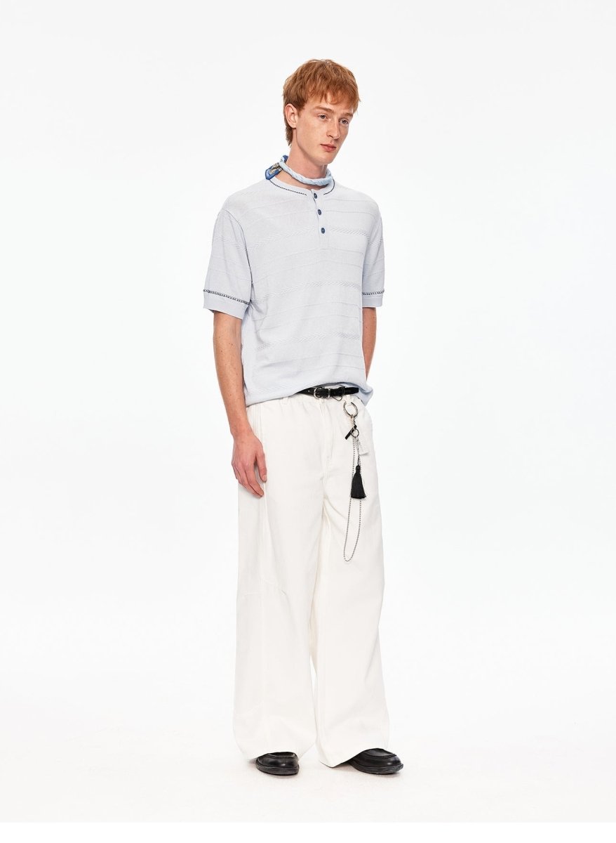 MADWITCH STRIPED TENCEL KNIT TEE #68626 - MadWitch Store