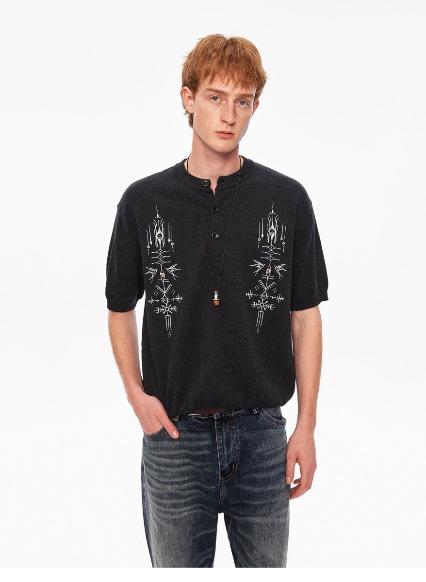 MADWITCH HERITAGE HENLEY SHIRT 991238 - MadWitch Store
