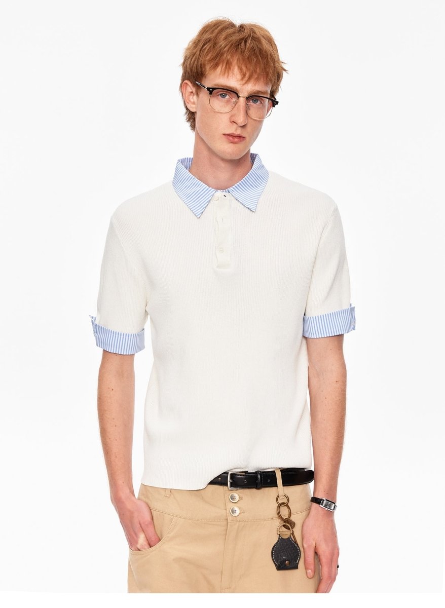 MADWITCH FAUX LAYER KNIT TEE MY615 - MadWitch Store