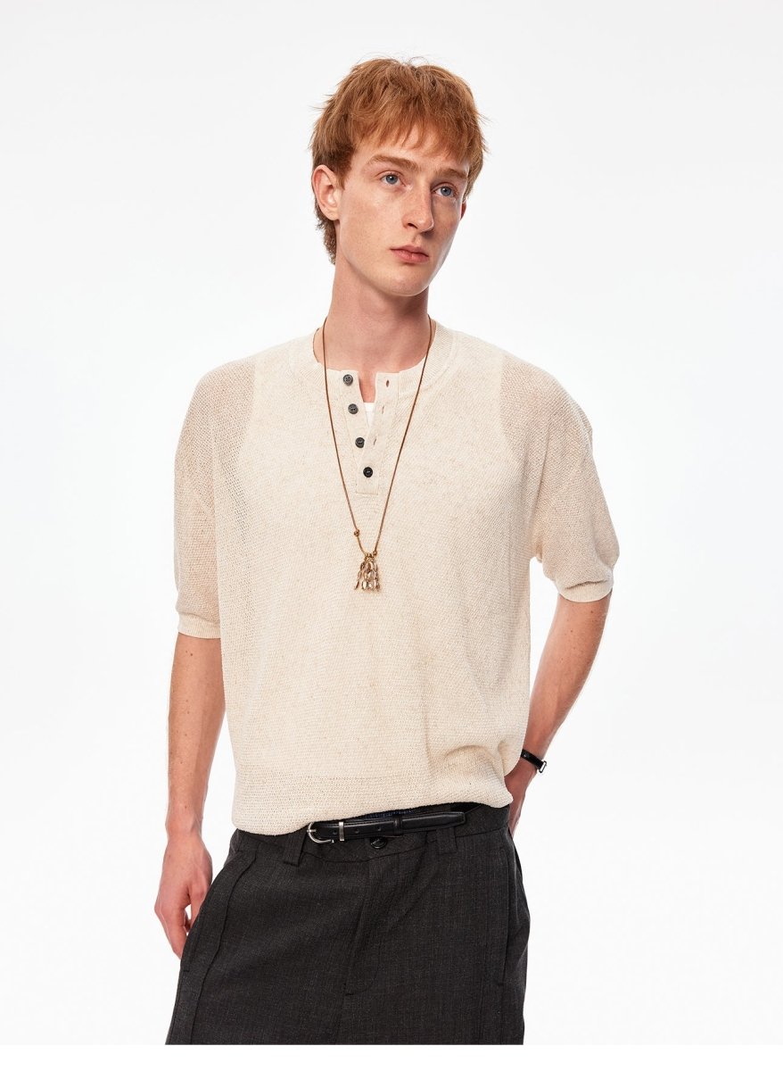 MADWITCH LINEN COOL KNIT TEE M367 - MadWitch Store