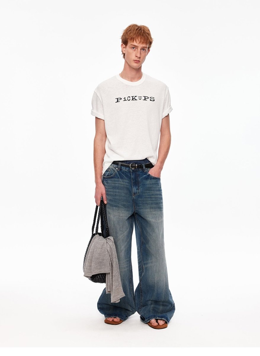 MADWITCH EMBOSSED LETTER TEE 20268 - MadWitch Store