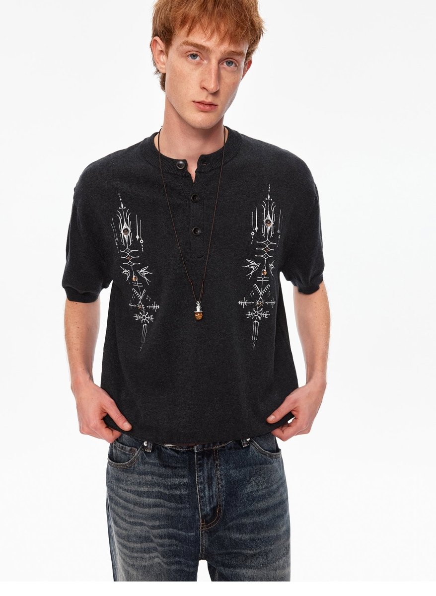 MADWITCH HERITAGE HENLEY SHIRT 991238 - MadWitch Store