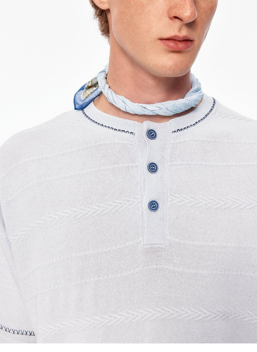 MADWITCH STRIPED TENCEL KNIT TEE #68626 - MadWitch Store