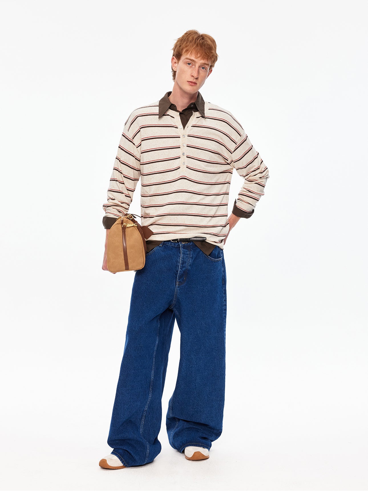 MADWITCH COLORBLOCK STRIPE KNIT TOP #68628