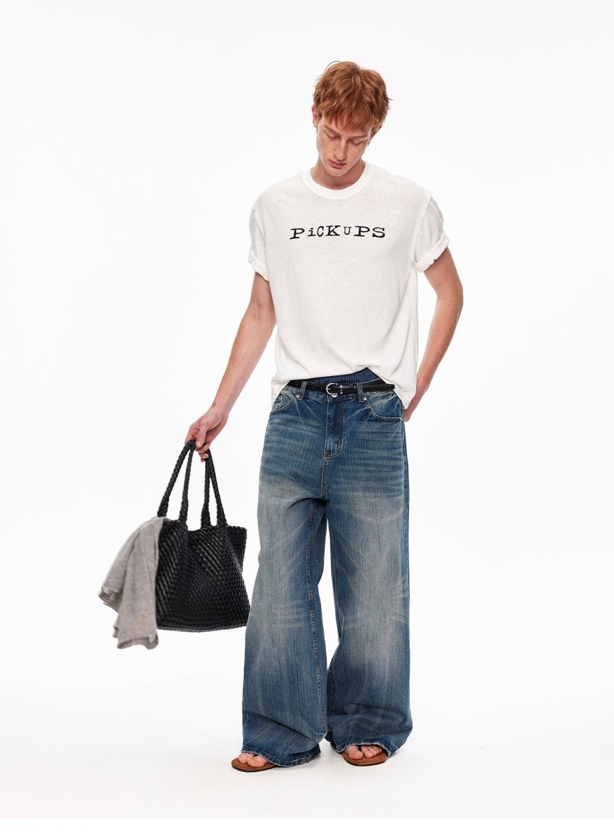 MADWITCH EMBOSSED LETTER TEE 20268 - MadWitch Store