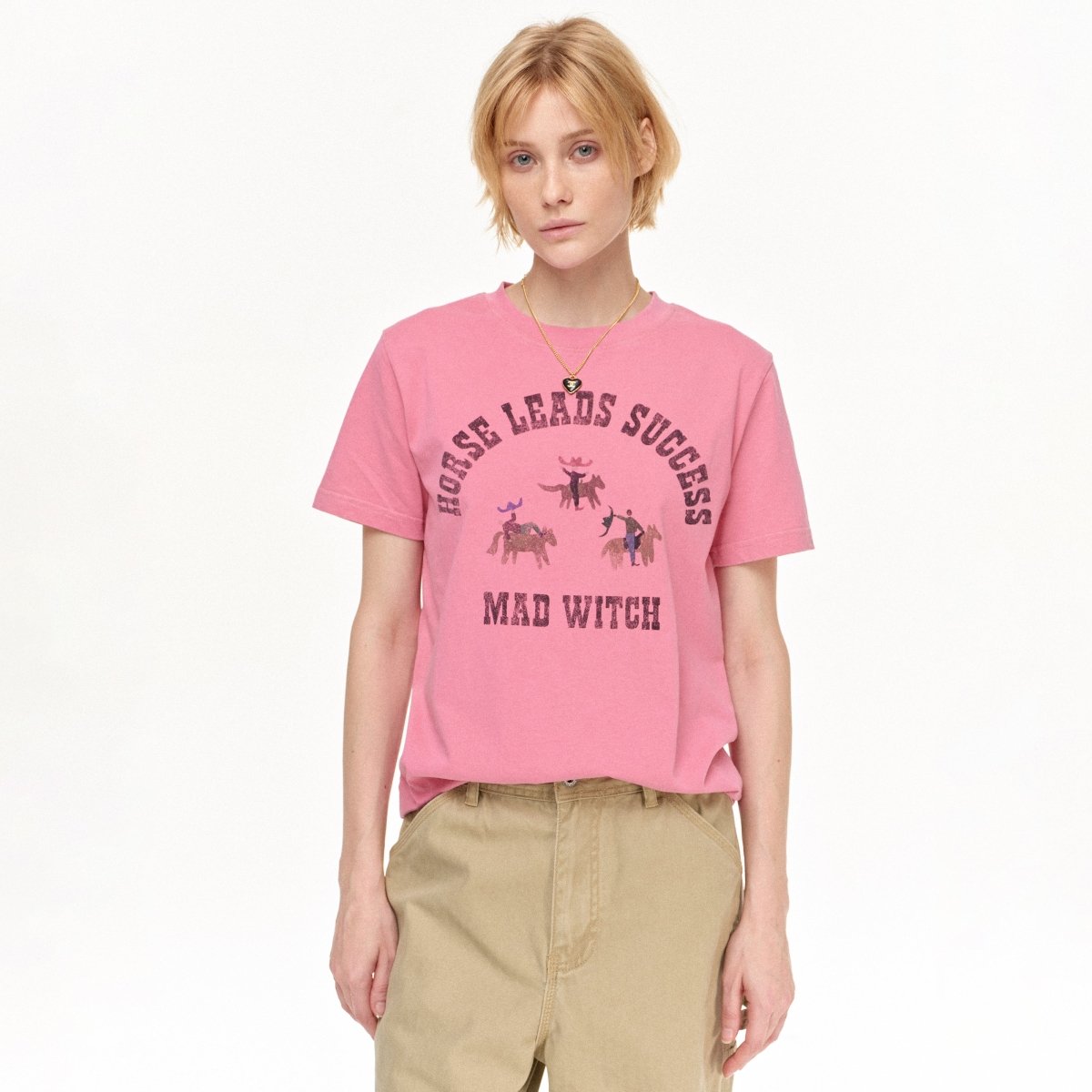 MADWITCH WESTERN PRINT COTTON TEE MD4325 - MadWitch Store