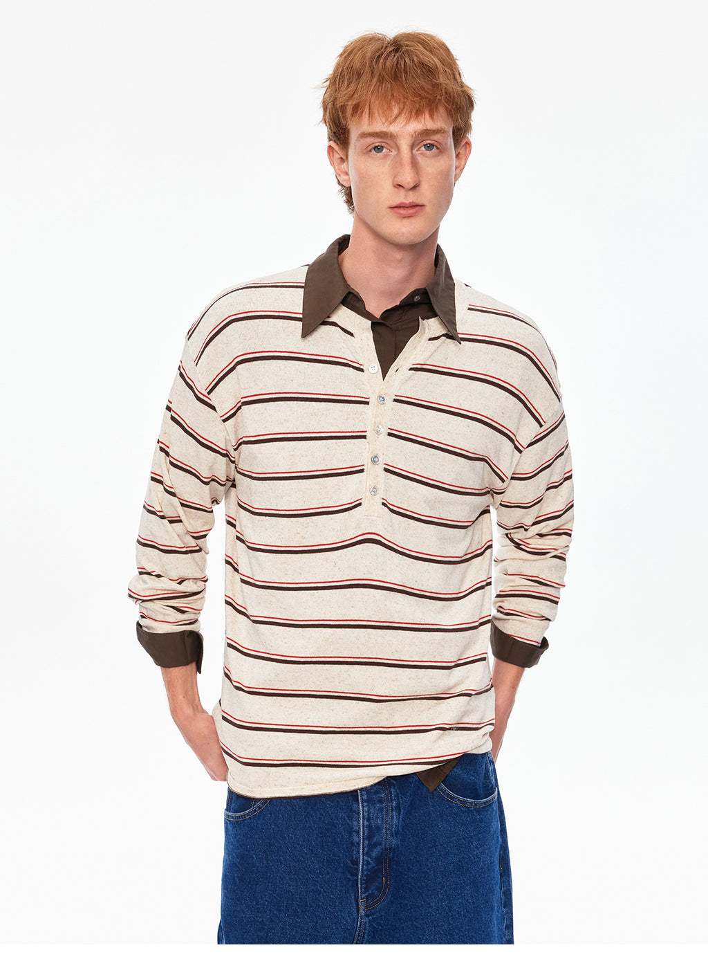 MADWITCH COLORBLOCK STRIPE KNIT TOP #68628