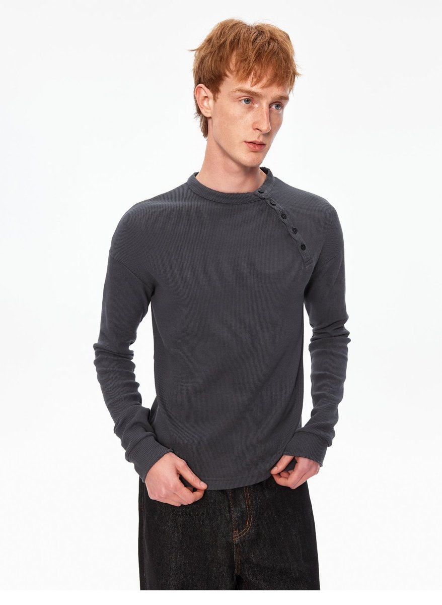 MADWITCH BUTTON FRONT KNIT TOP 27438 - MadWitch Store