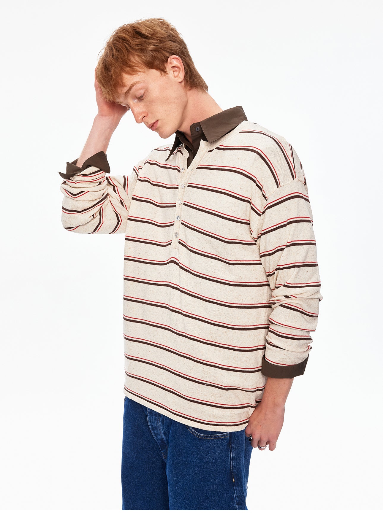 MADWITCH COLORBLOCK STRIPE KNIT TOP #68628