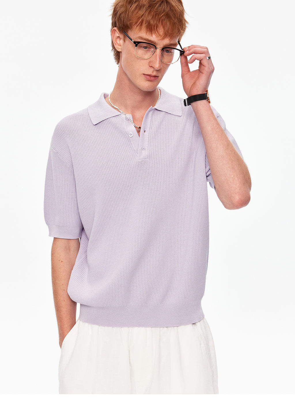 MADWITCH VINTAGE WAFFLE KNIT TEE #MY610