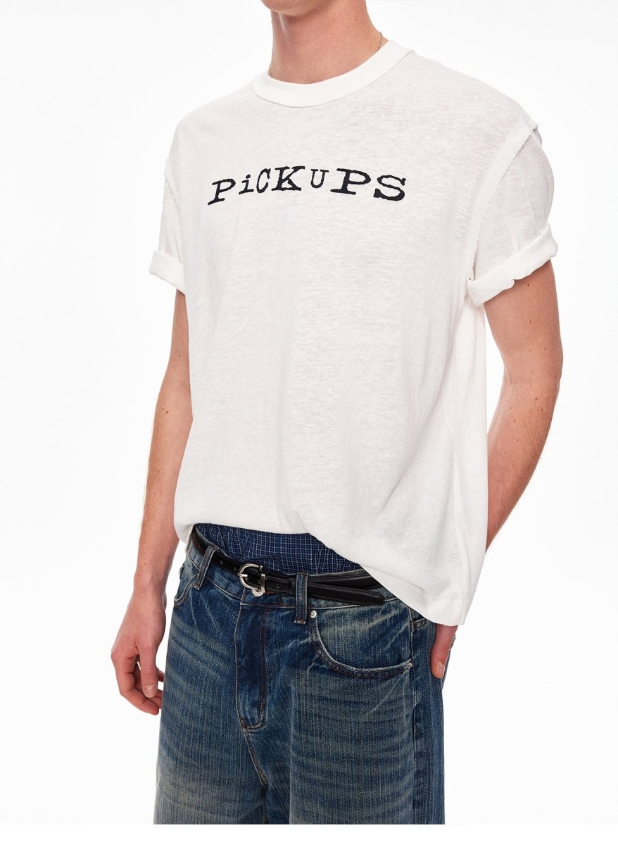 MADWITCH EMBOSSED LETTER TEE 20268 - MadWitch Store