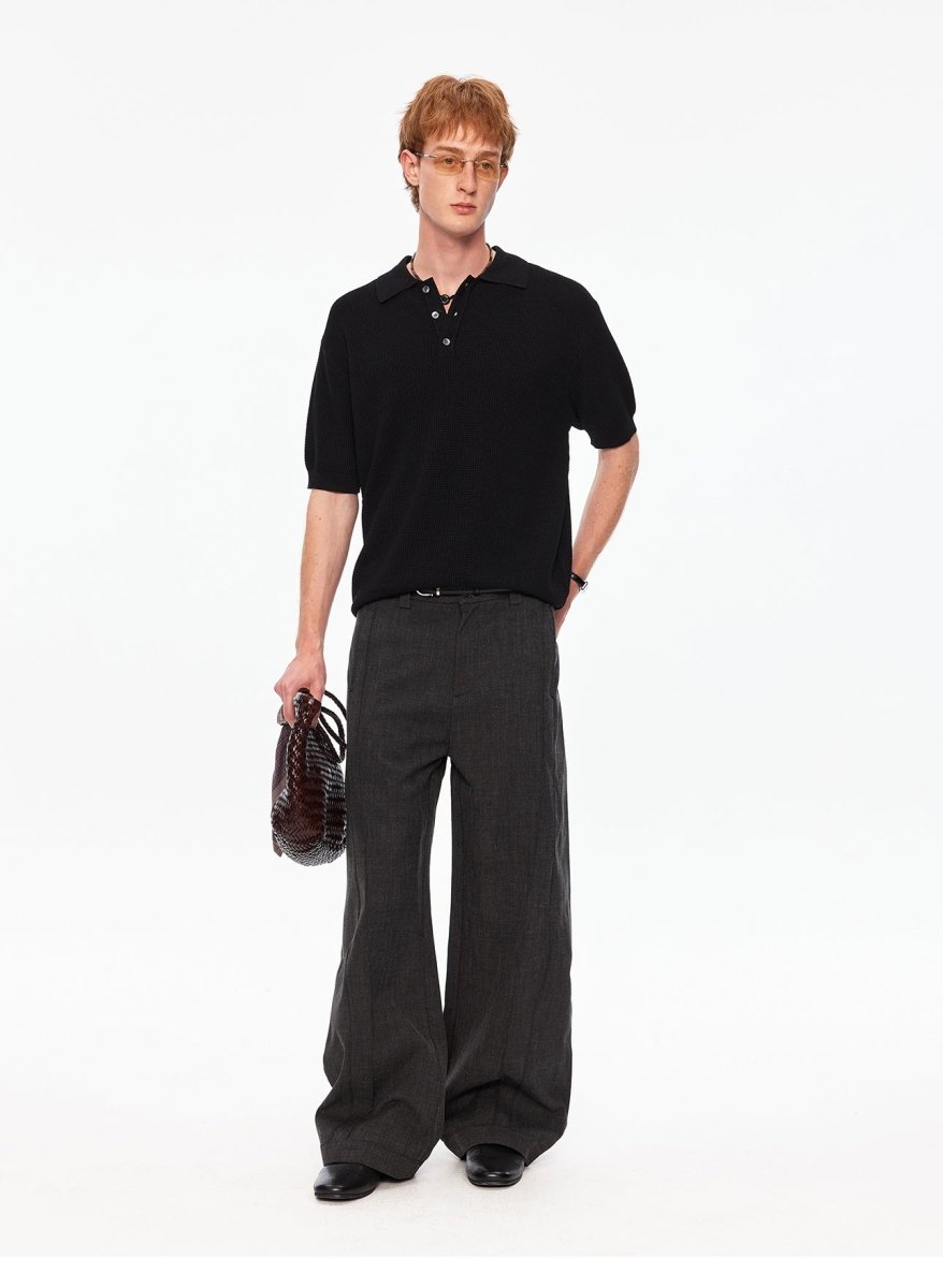 MADWITCH VINTAGE WAFFLE KNIT TEE MY610 - MadWitch Store