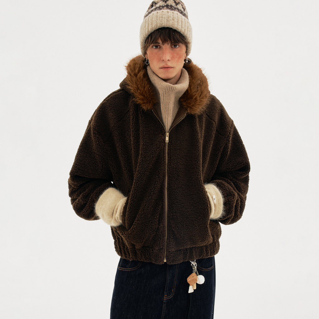 MADWITCH SHEAR HOODED COAT #BBXM026