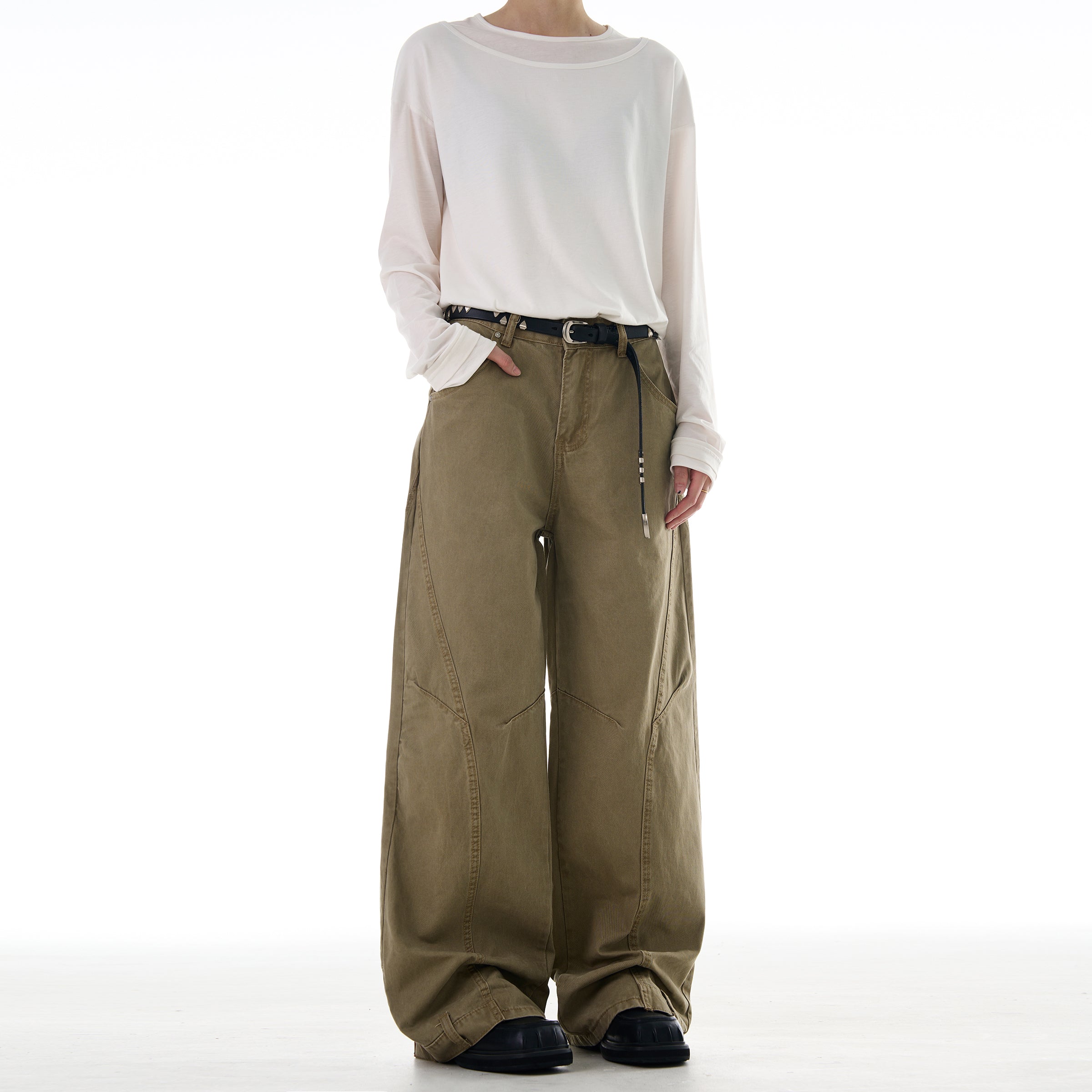 MADWITCH INVERTED DESIGN CARGO PANTS #AB1024