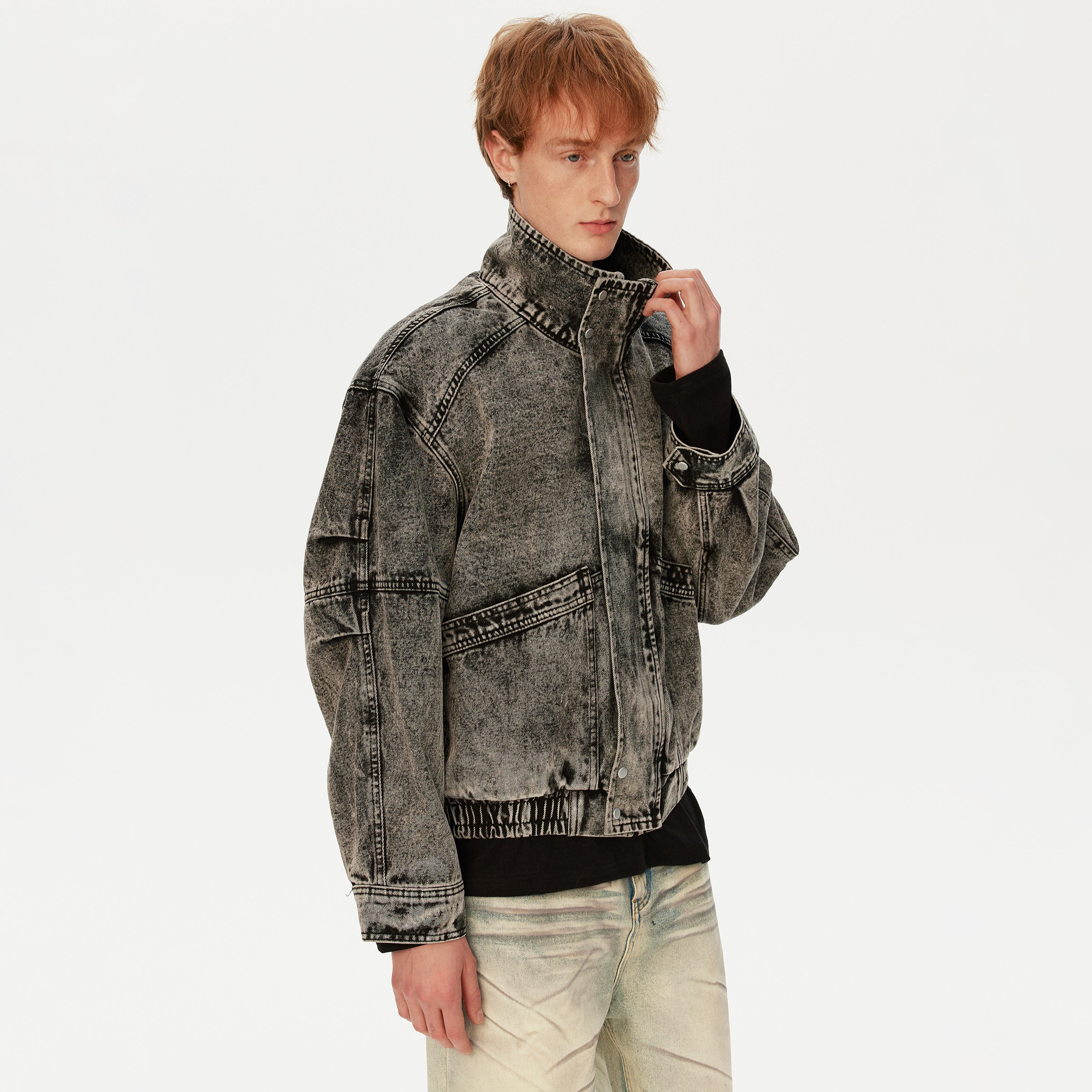 MADWITCH FADED DECONSTRUCTED JACKET #Z2711