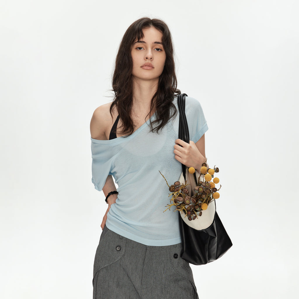 MADWITCH V-NIP WAIST RUCHED TEE #G26430