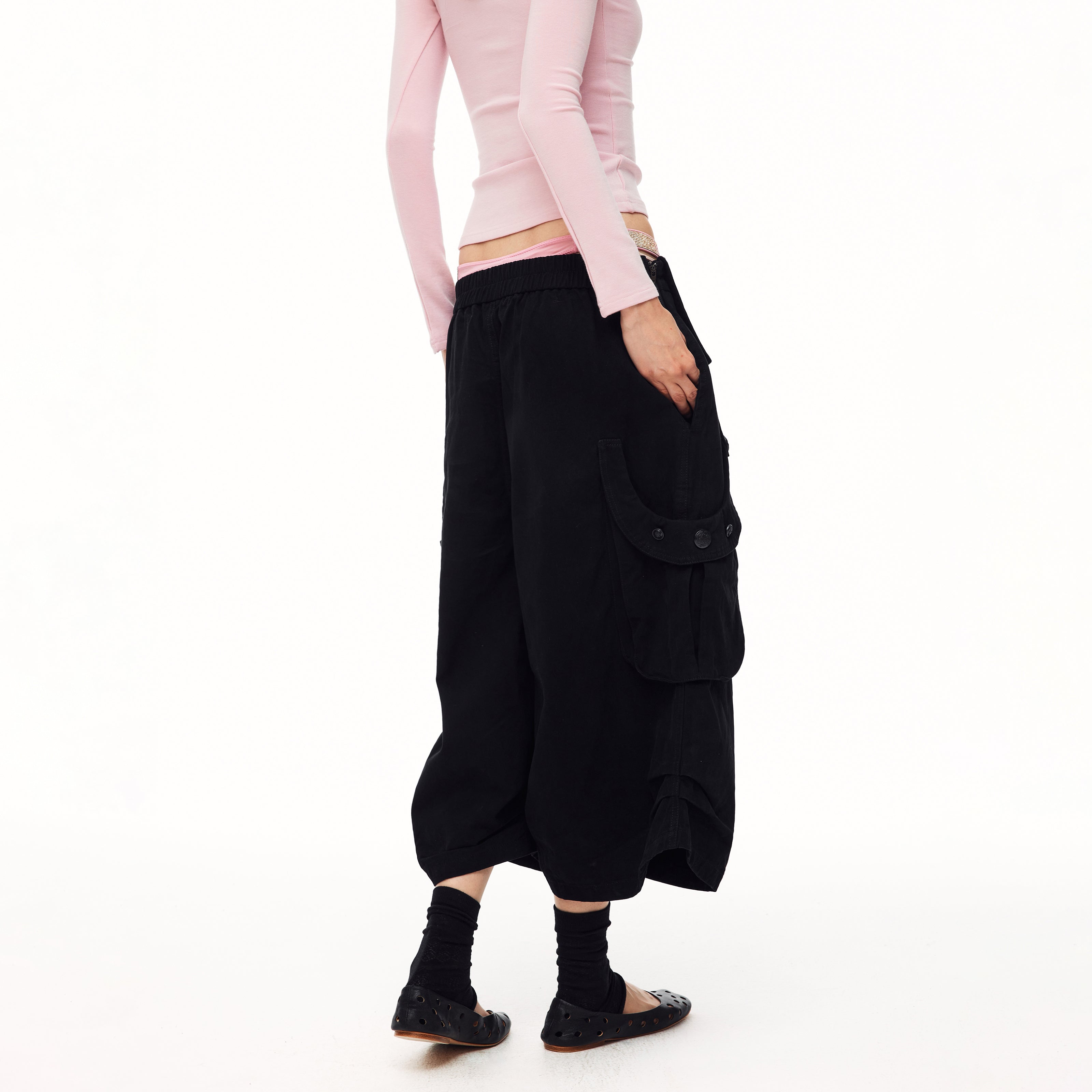 MADWITCH FOLD-OVER MULTI-BUTTON CARGO CAPRIS #H6773