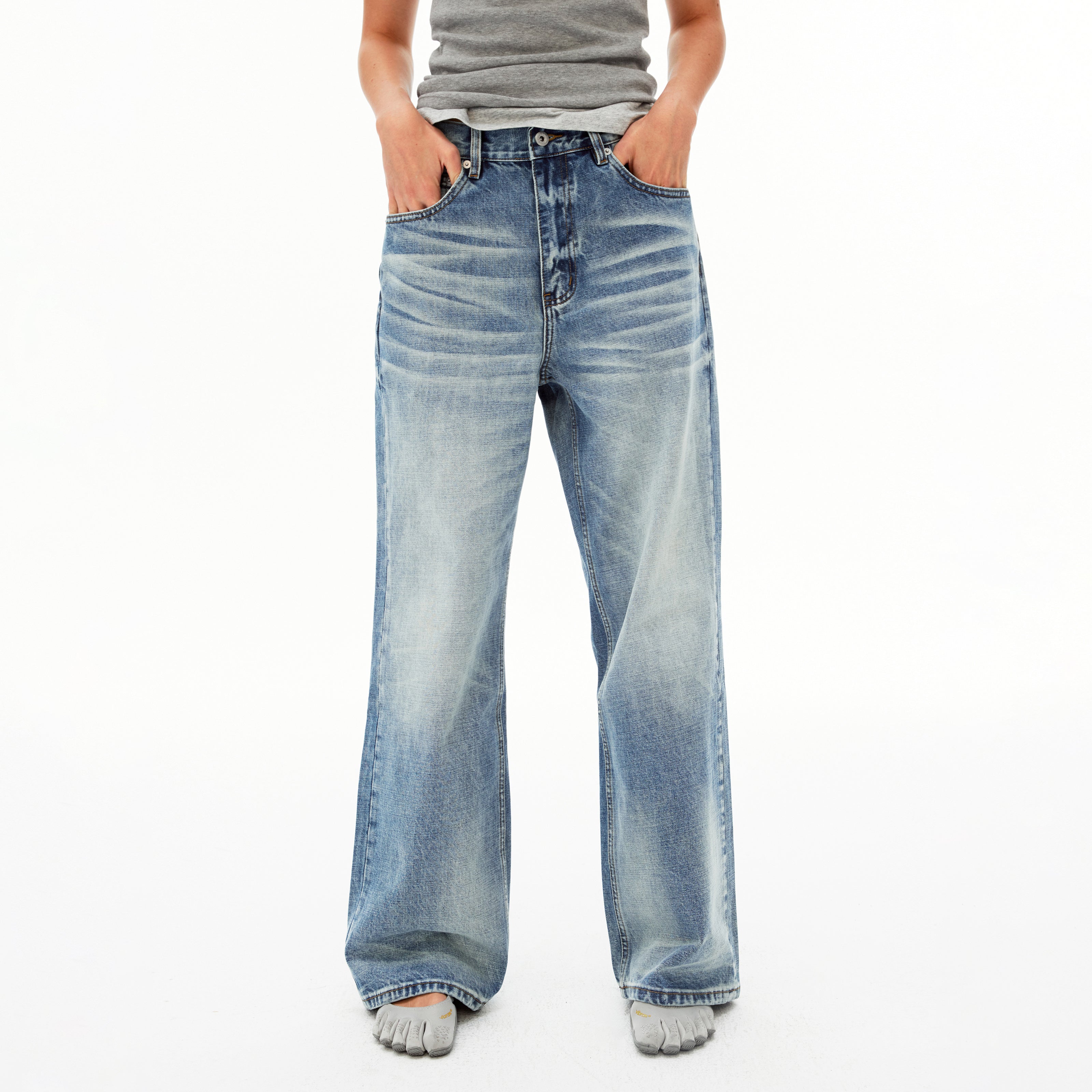MADWIT WASHED STRAIGHT JEANS #GP9791
