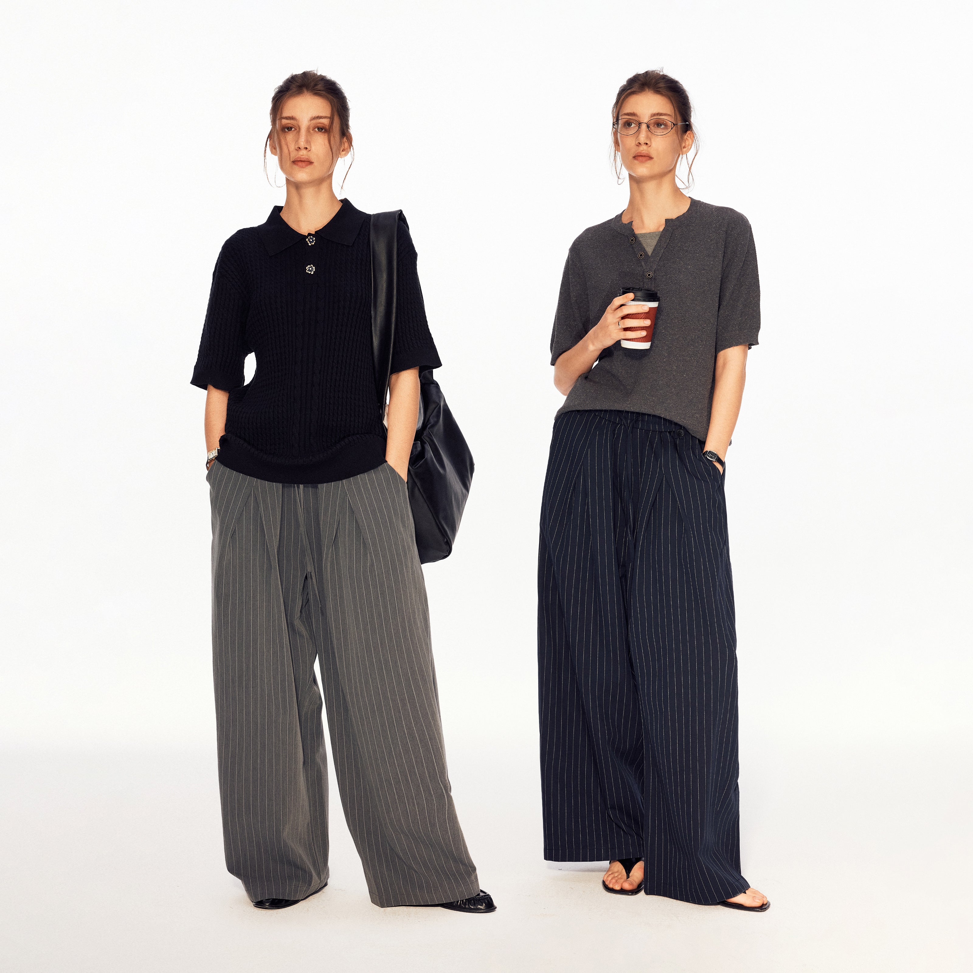 MADWITCH HERITAGE STRIPE WIDE TROUSERS #26048