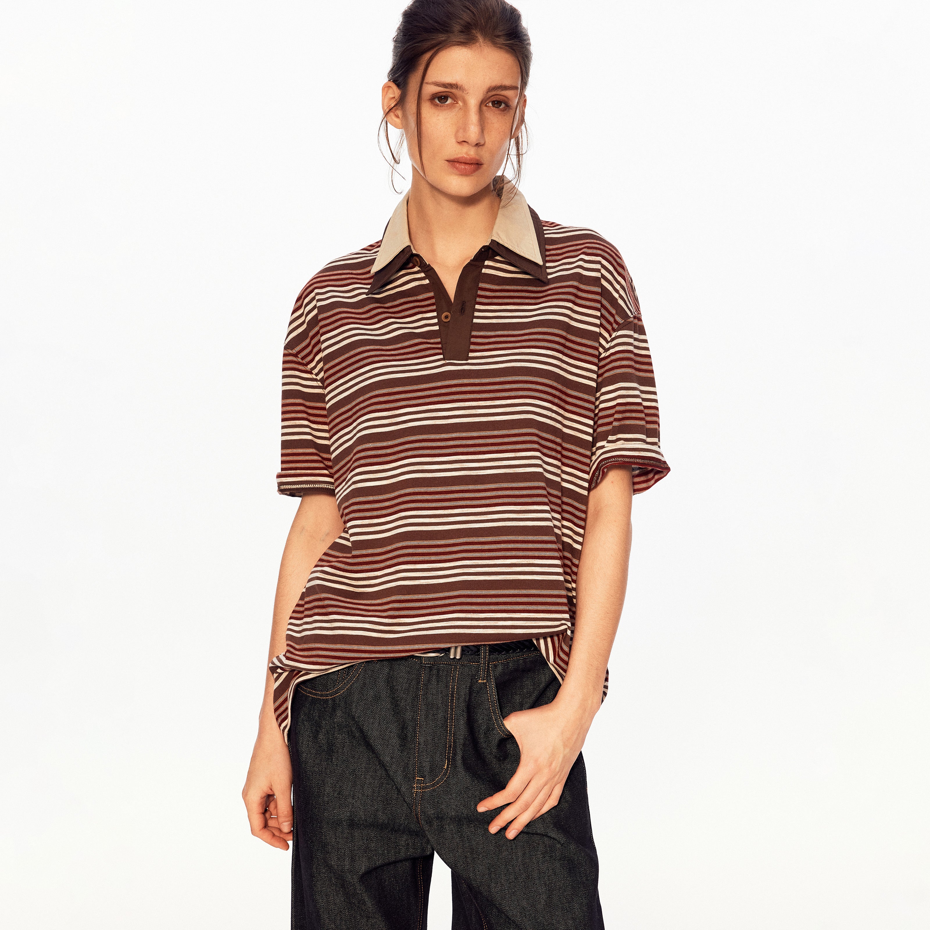 MADWITCH VINTAGE STRIPE POLO SHIRT #991250