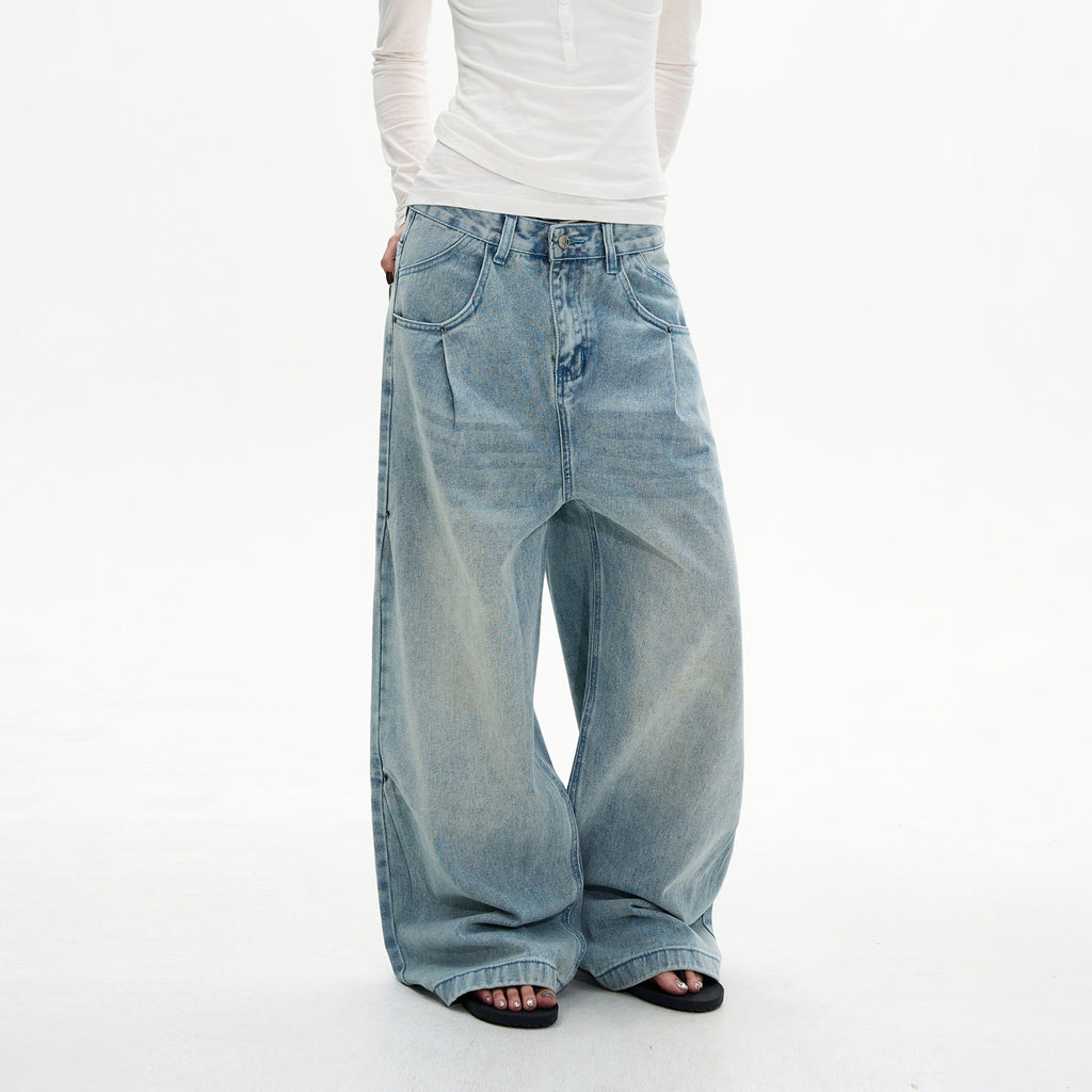 MADWITCH CREASE BLUE JEANS #D1657