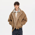 MADWITCH SUEDE DECONSTRUCTED FUR COAT #991081