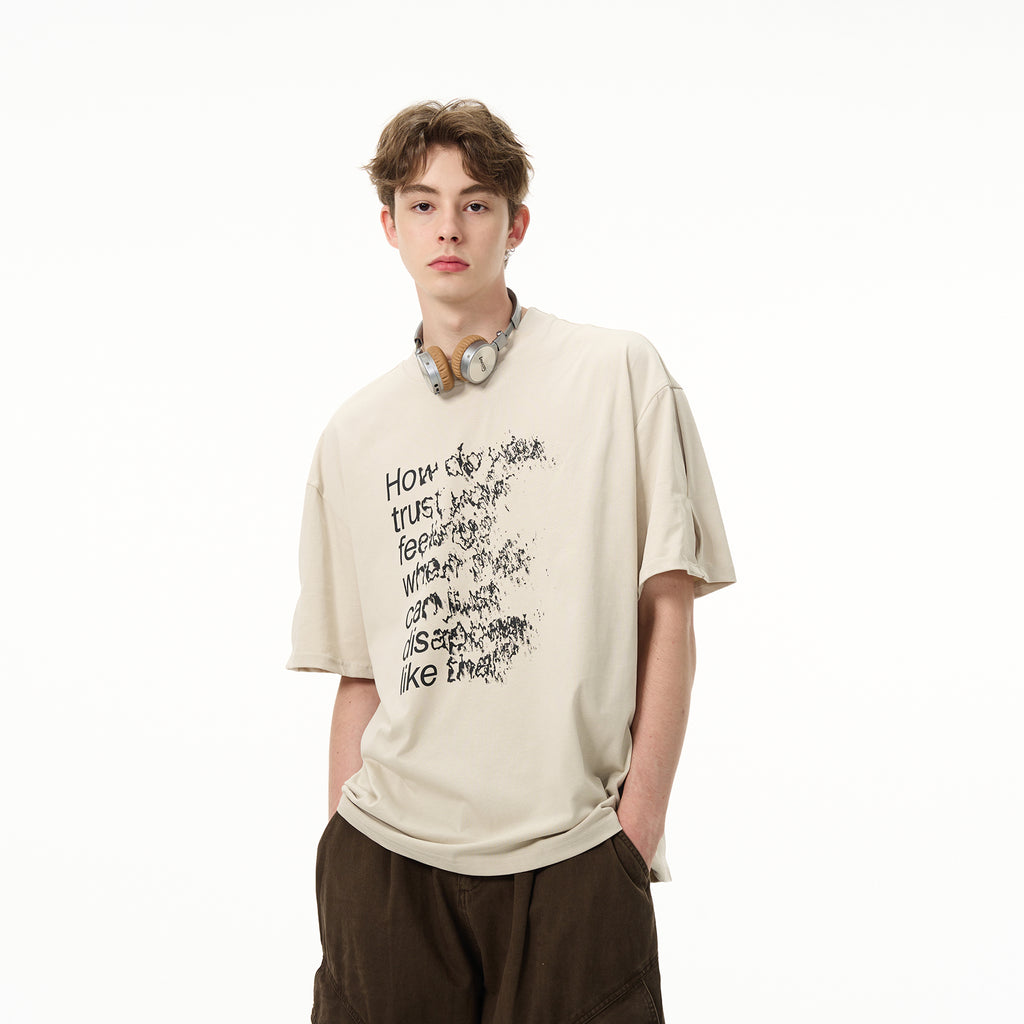 MADWITCH LETTER PRINT T-SHIRT #ATT9395