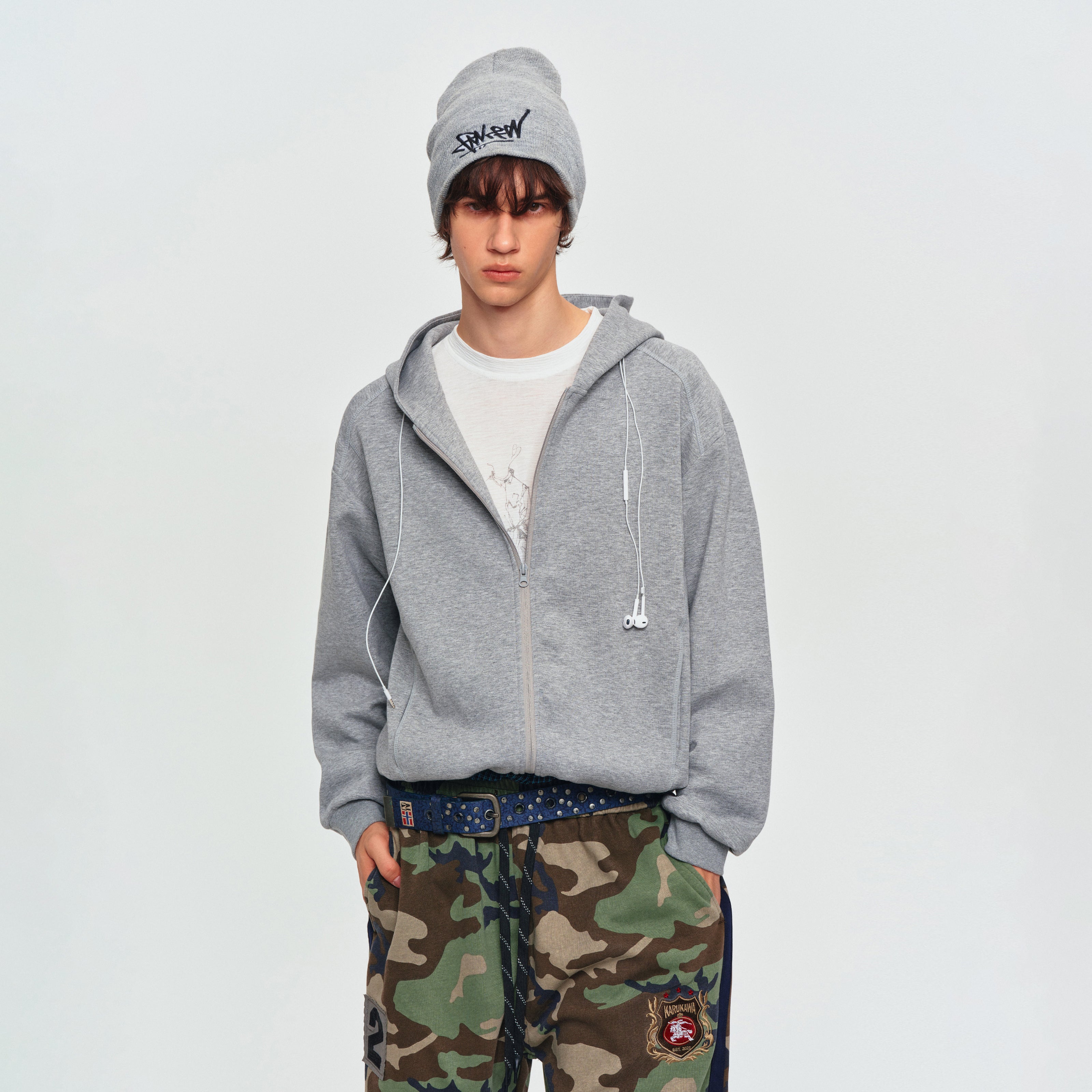 MADWITCH LYOCELL CROPPED ZIP HOODIE #2605WY7057