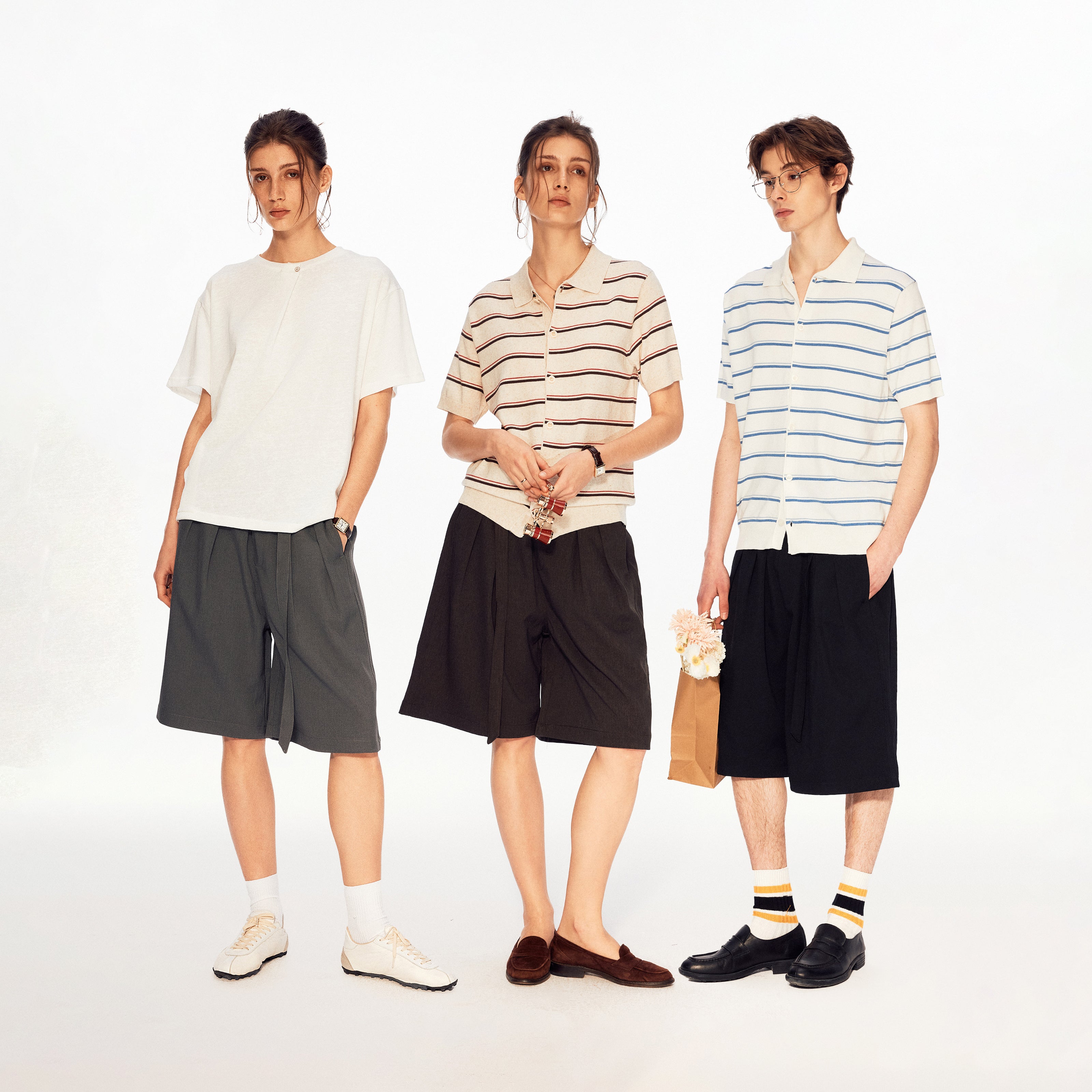 MADWITCH BELTED RELAXED SHORTS #C986