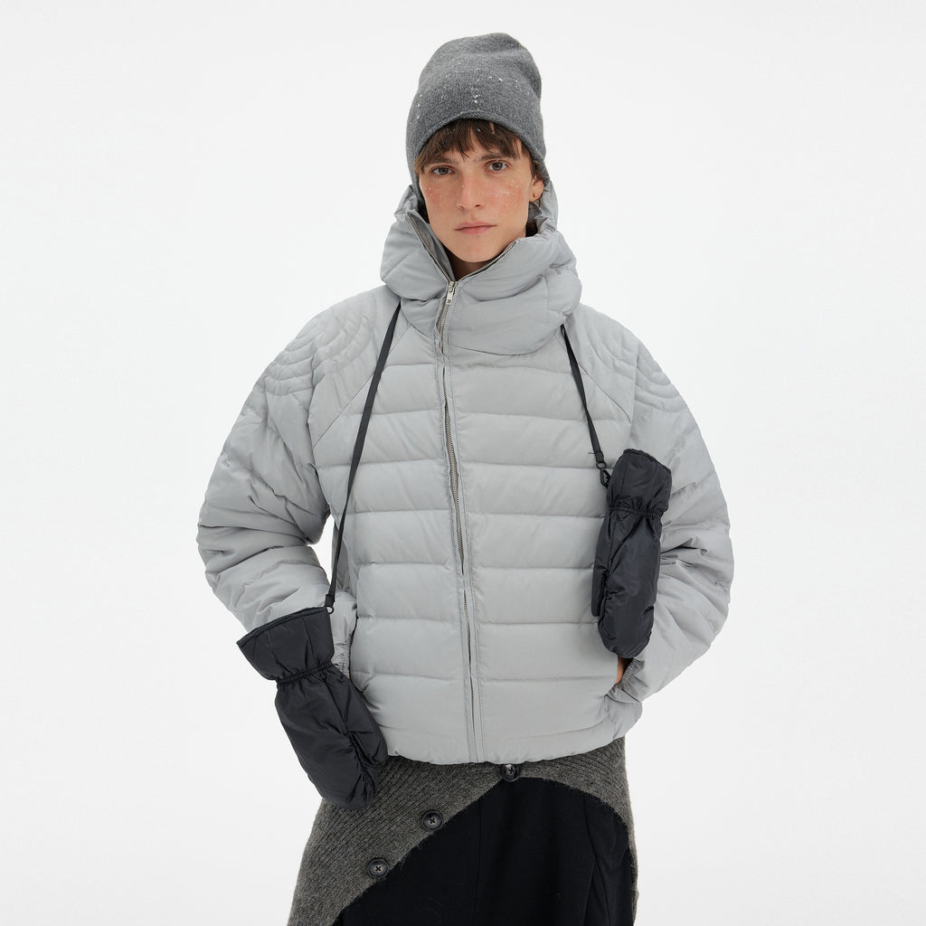 MADWITCH ZIP HOODED PUFFER JACKET #8929-50