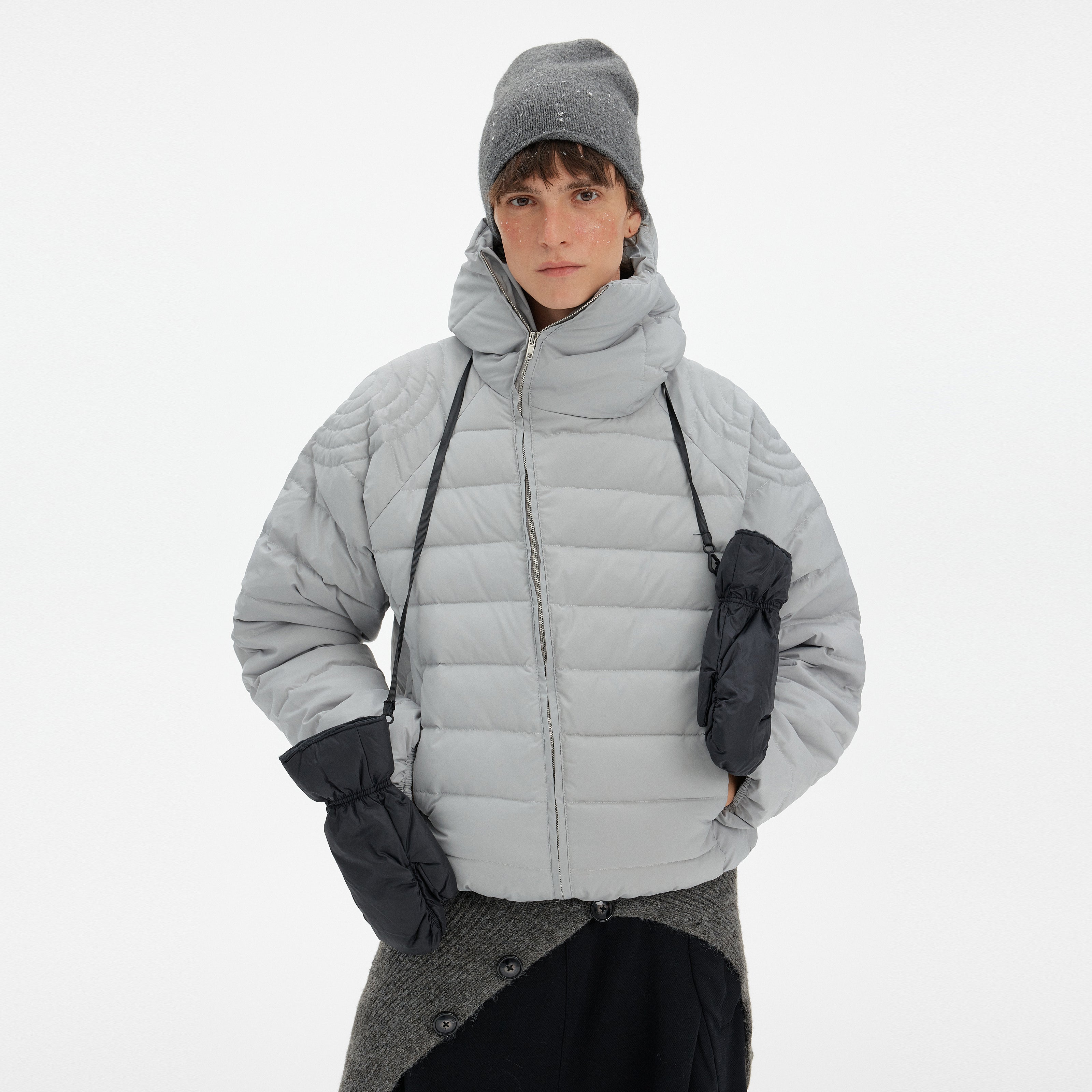 MADWITCH ZIP HOODED PUFFER JACKET #8929-50