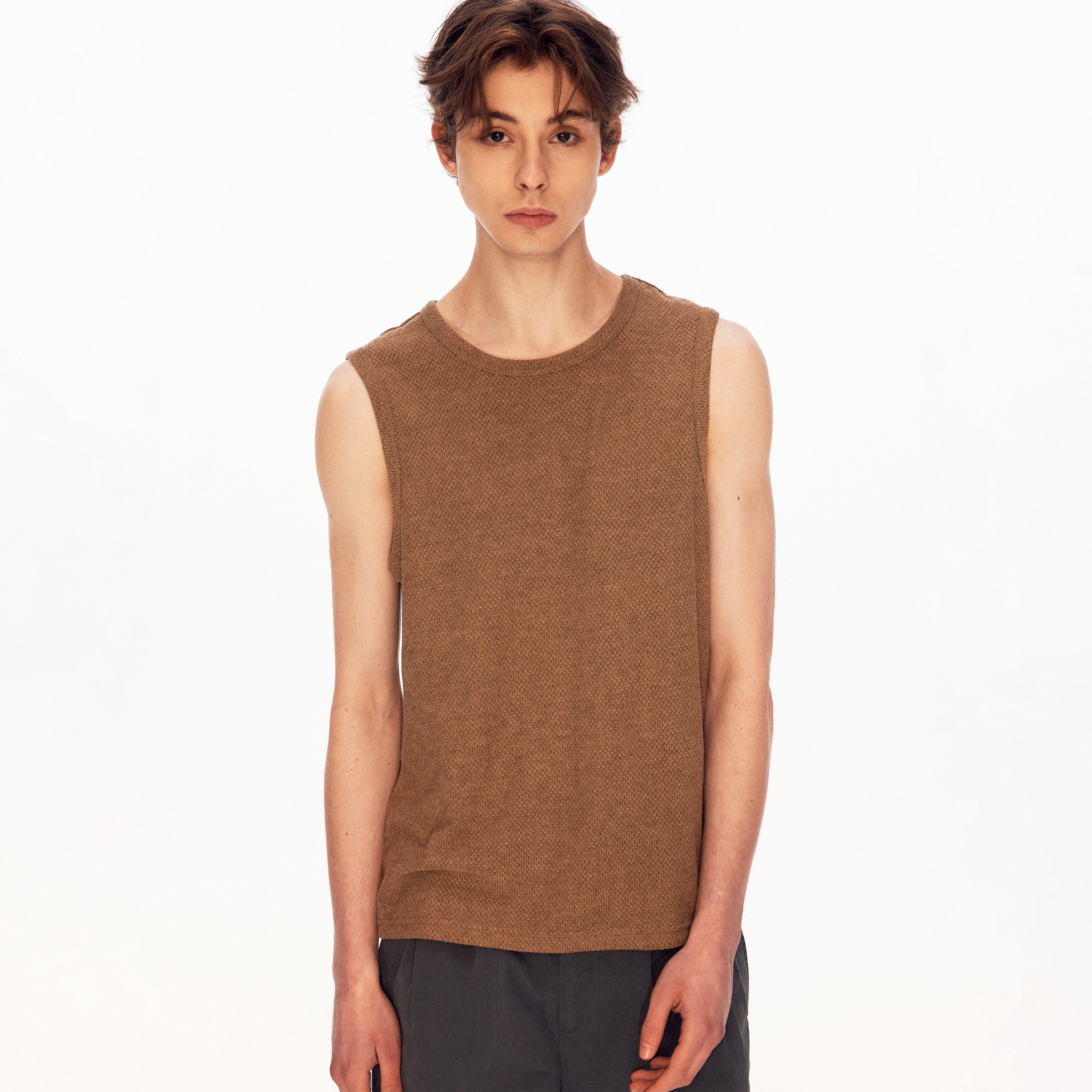 MADWITCH TEXTURED SLEEVELESS TOP #UTU067