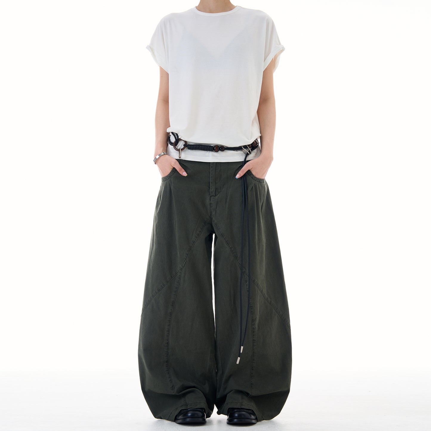 MADWITCH ASYMETRIC PANELED TROUSERS #CK6822