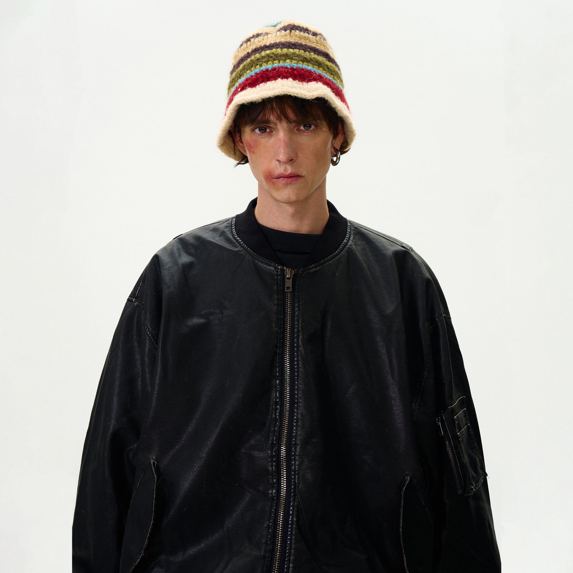 MADWITCH VINTAGE CASUAL LEATHER JACKET #AW6870