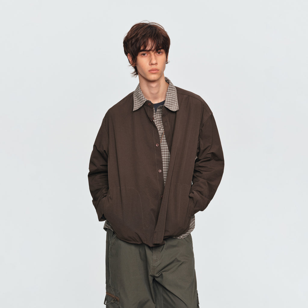 MADWITCH LAYERED PLAID OVERSIZED SHIRT #991513