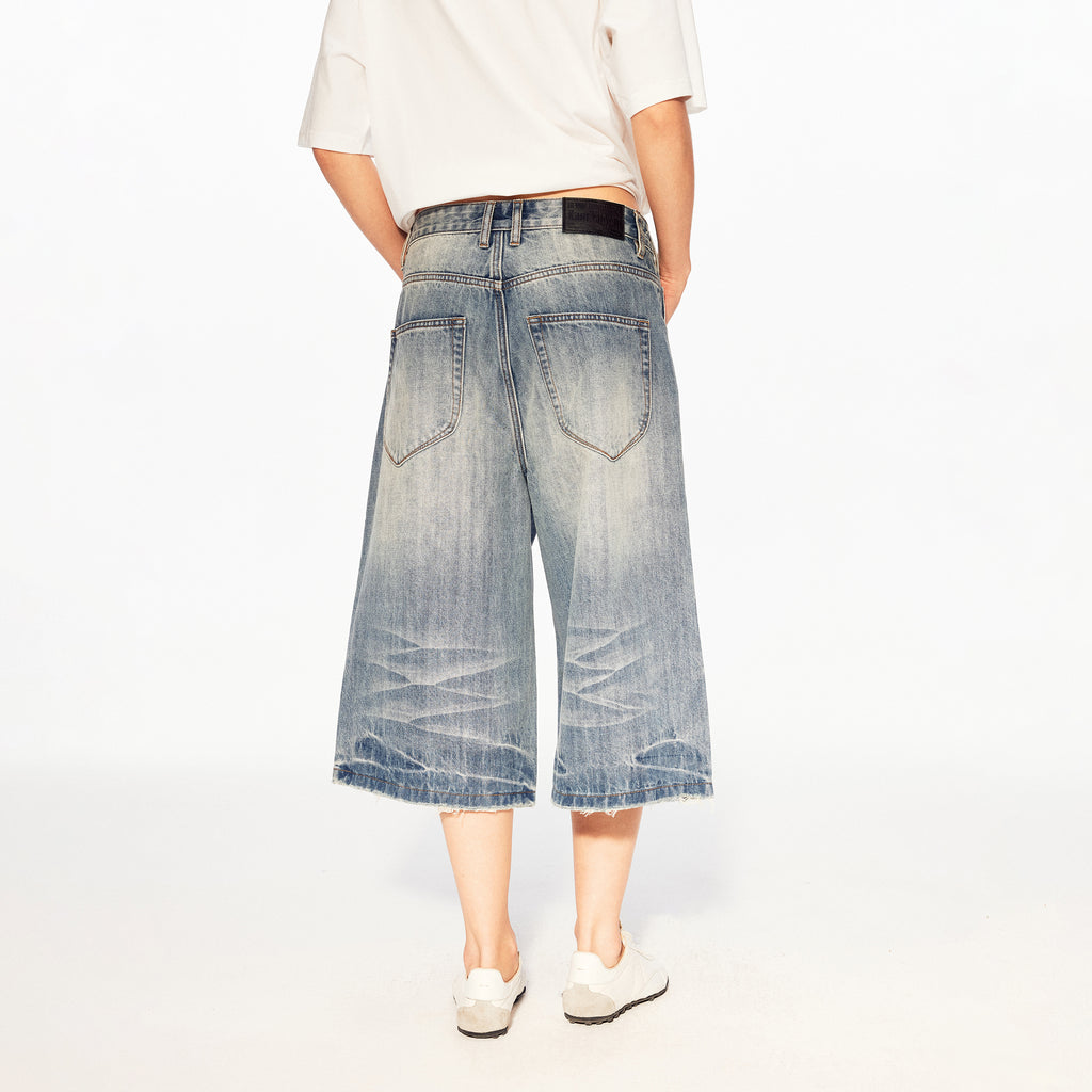 MADWITCH VINTAGE WASHED CAPRI JEANS #MC2603D