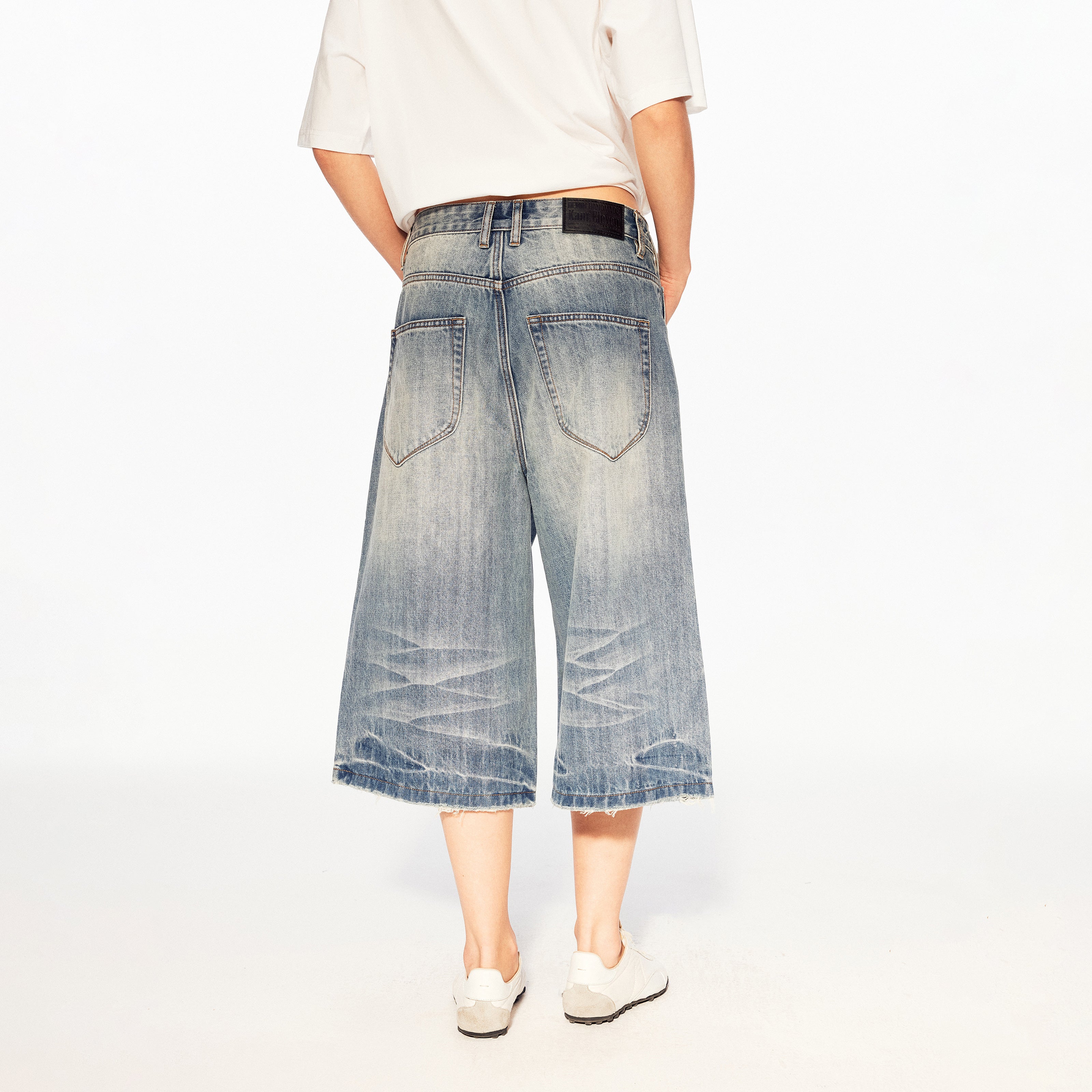 MADWITCH VINTAGE WASHED CAPRI JEANS #MC2603D