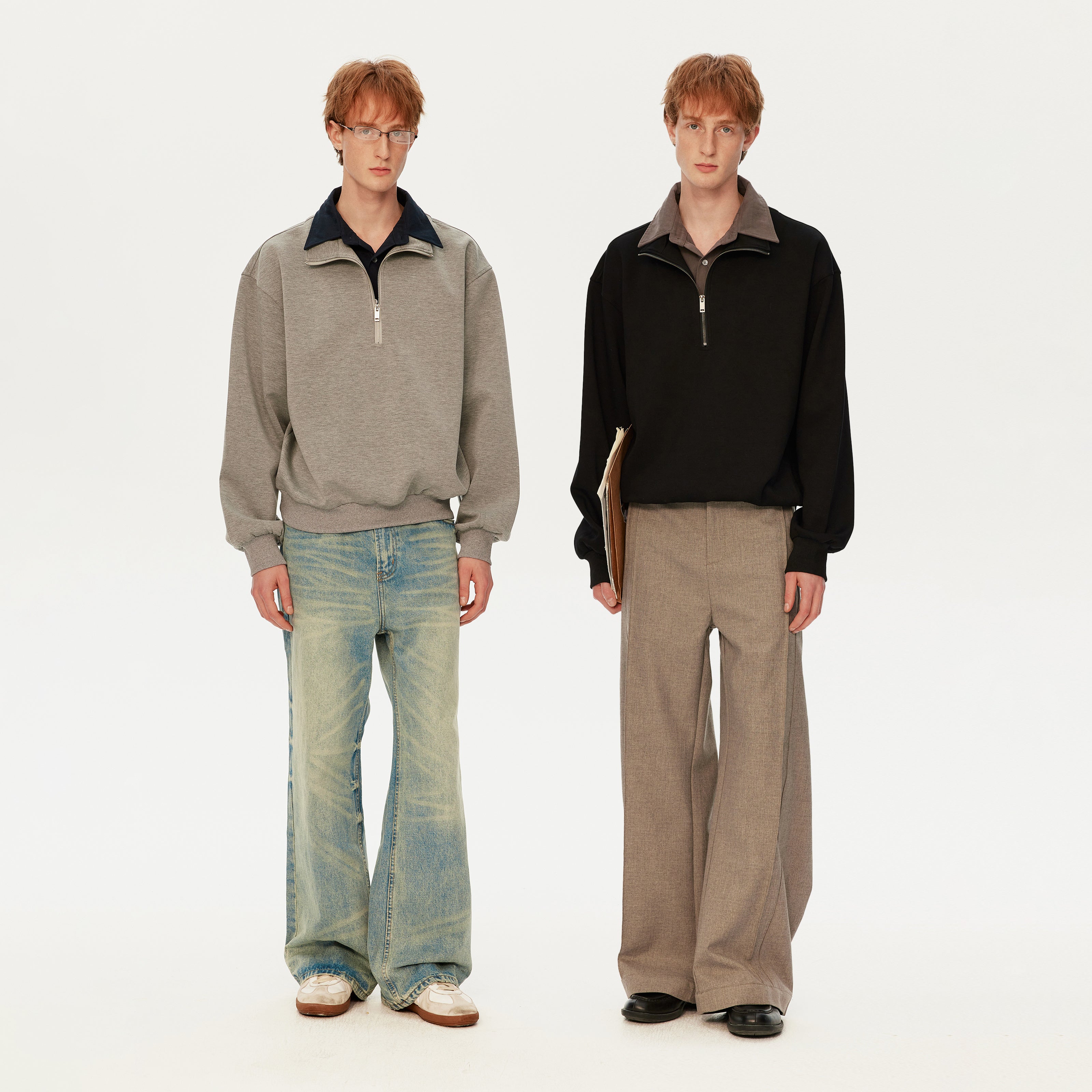 MADWITCH DOUBLE COLLAR SWEATSHIRT #WY730