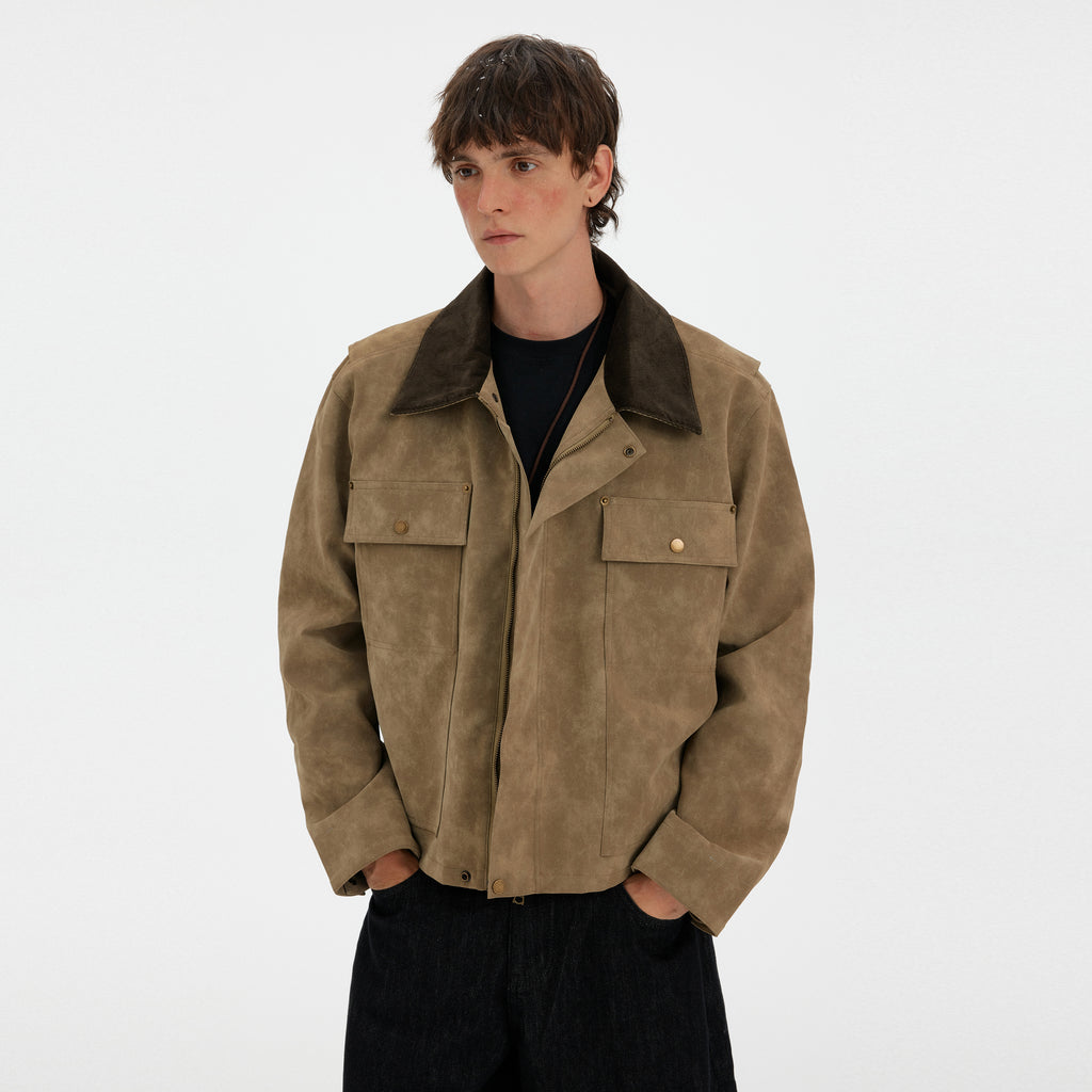 MADWITCH DECONSTRUCTED SUEDE CORDUROY JACKET #Y25203