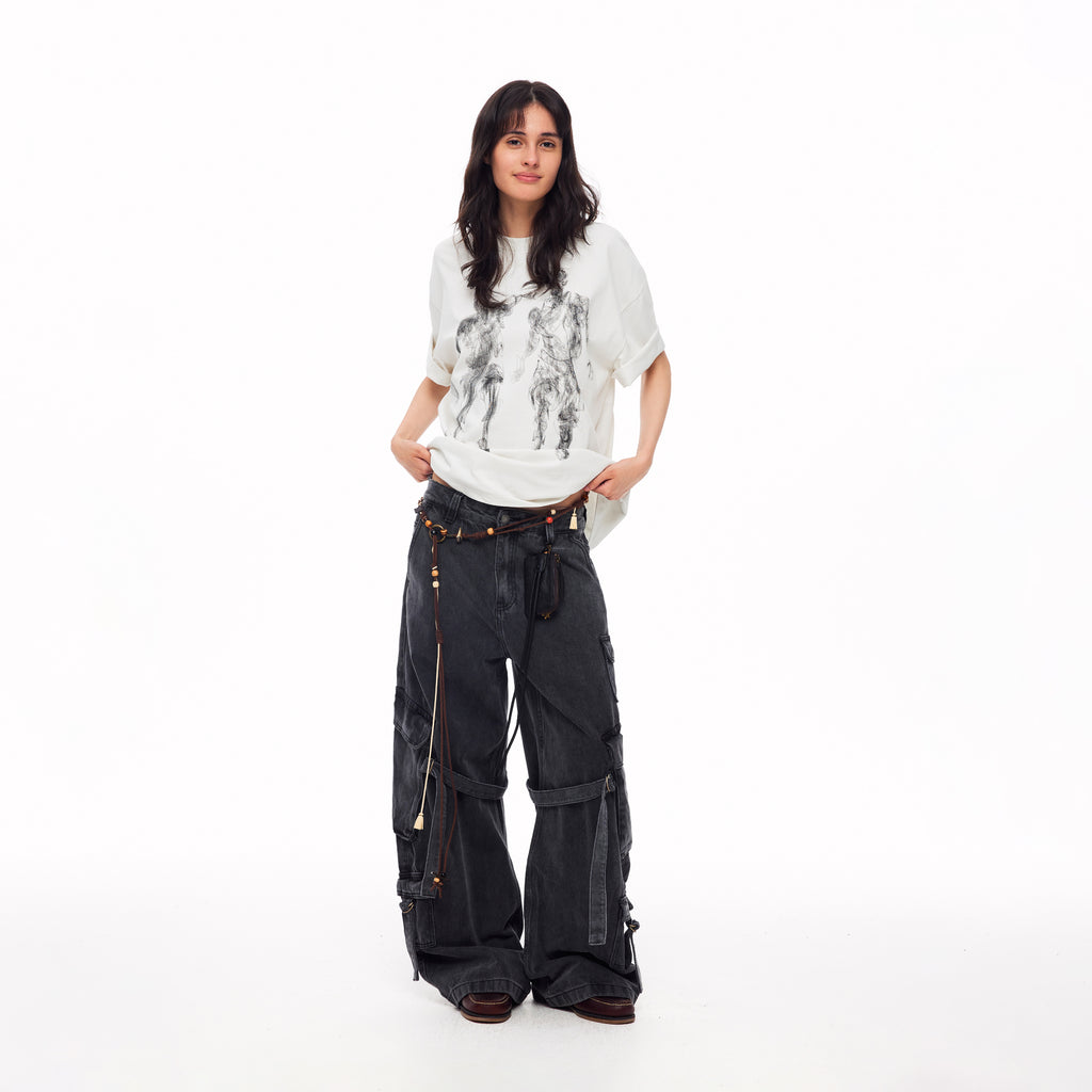 MADWITCH VINTAGE SMOKE CHARACTER GRAPHIC TEE #3265