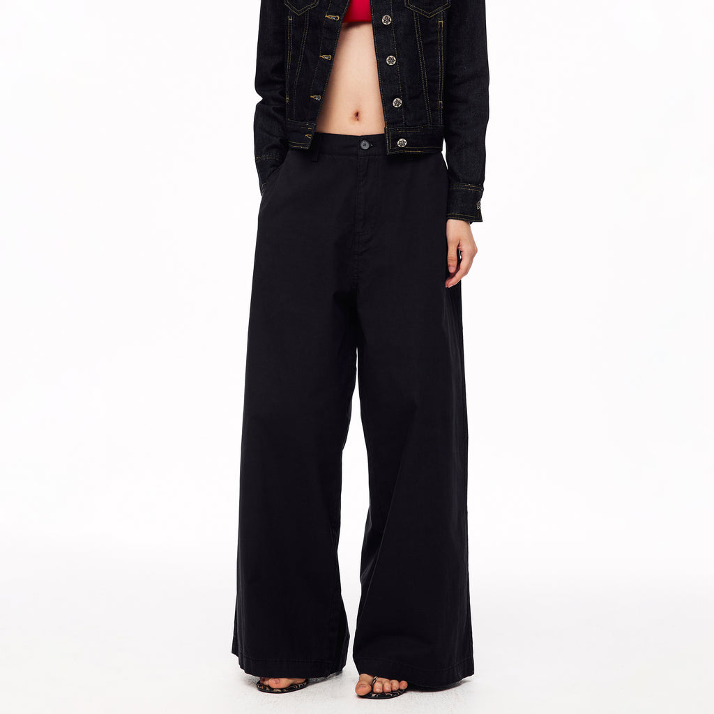 MADWITCH WASHED WIDE-LEG CARGO TROUSERS #CK61085