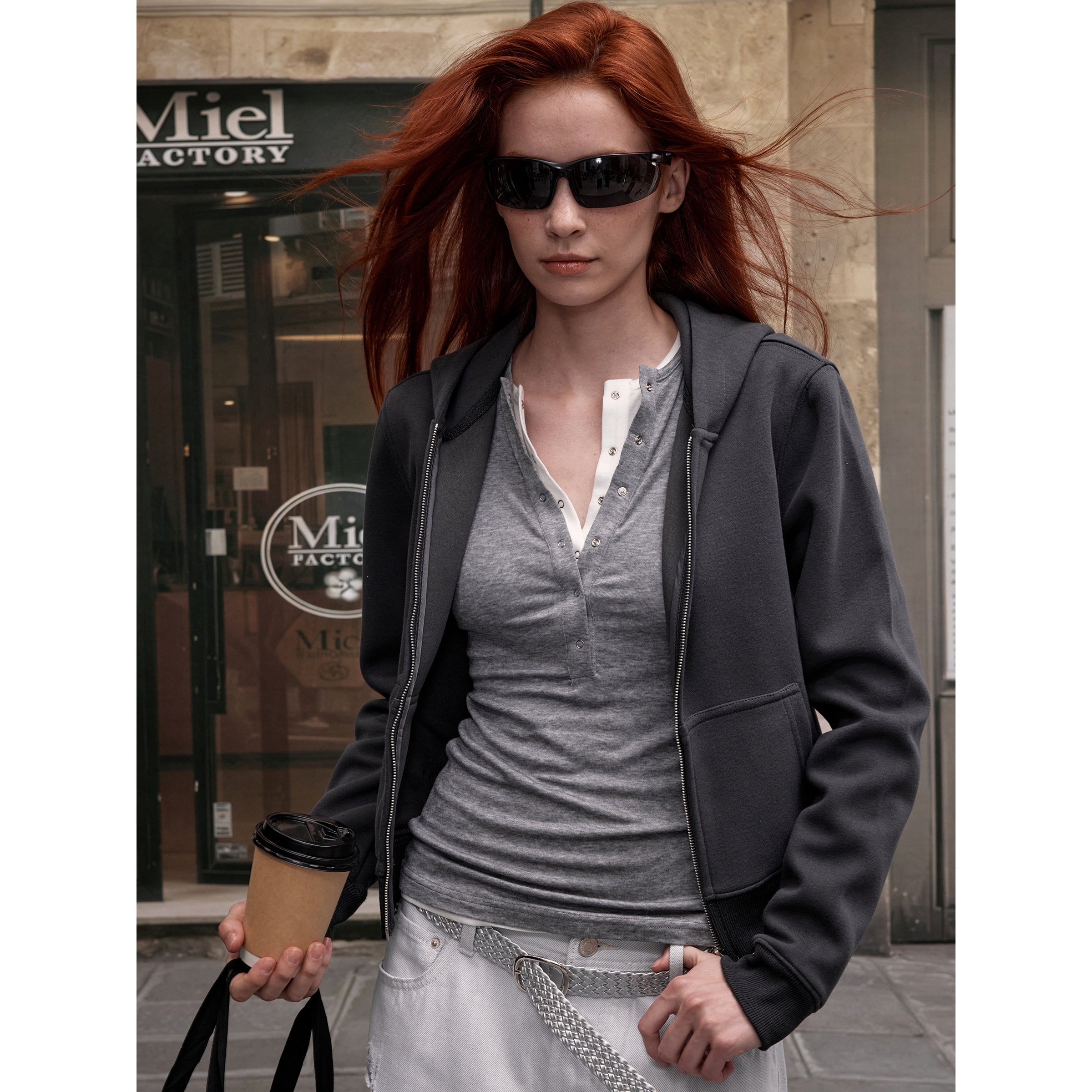 MADWITCH AMERICAN STYLE CROP HOODIE #RH43