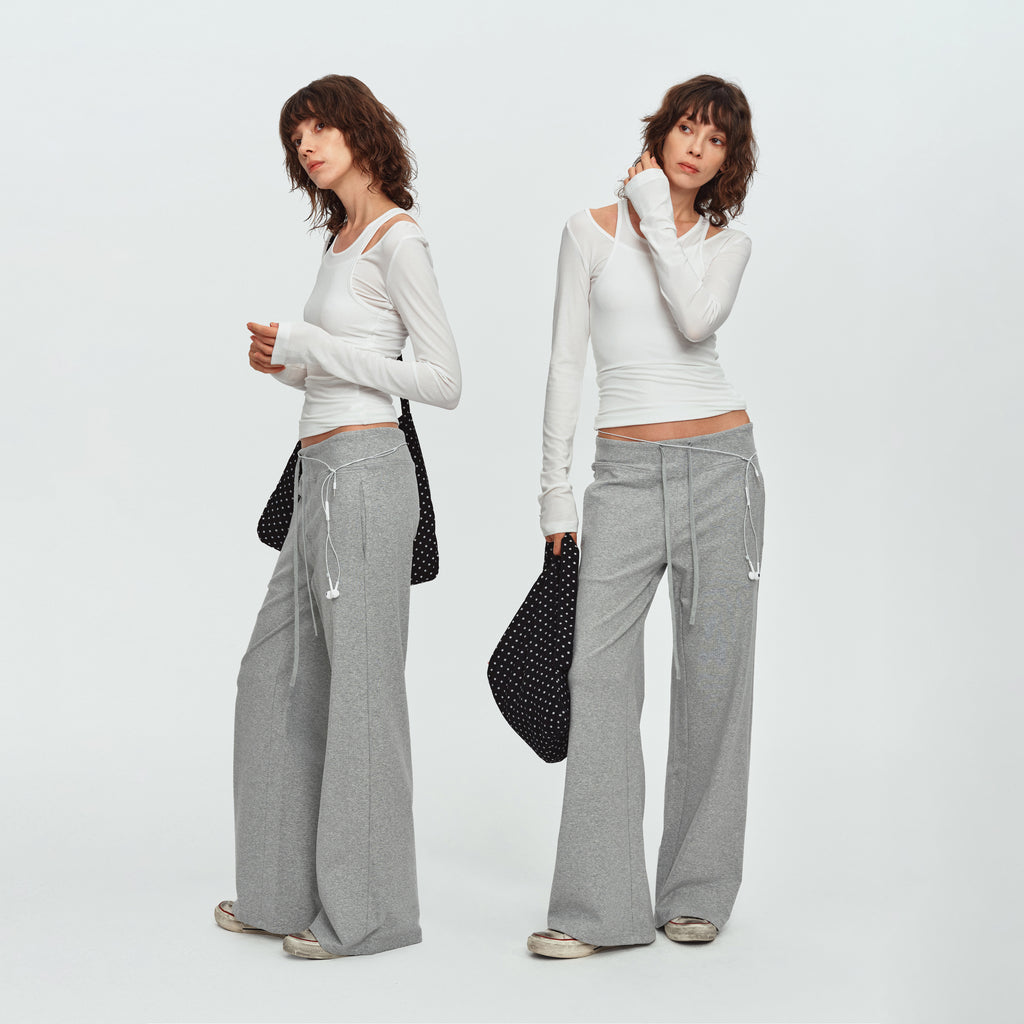 MADWITCH LYOCELL-BLEND FLARED CASUAL SWEATPANTS #CN61106