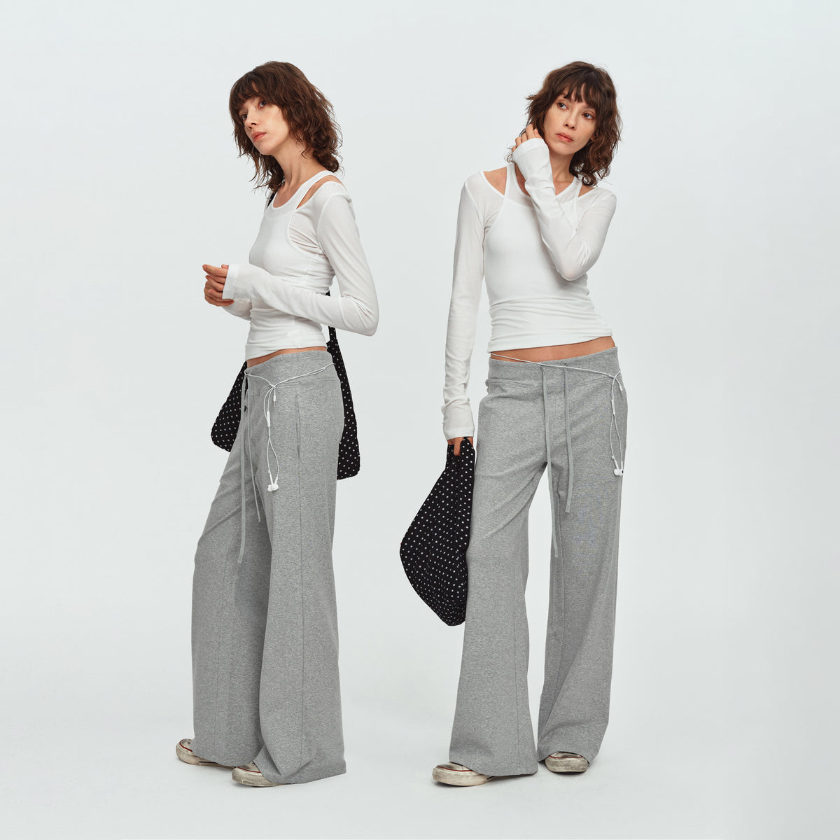 MADWITCH LYOCELL-BLEND FLARED CASUAL SWEATPANTS #CN61106