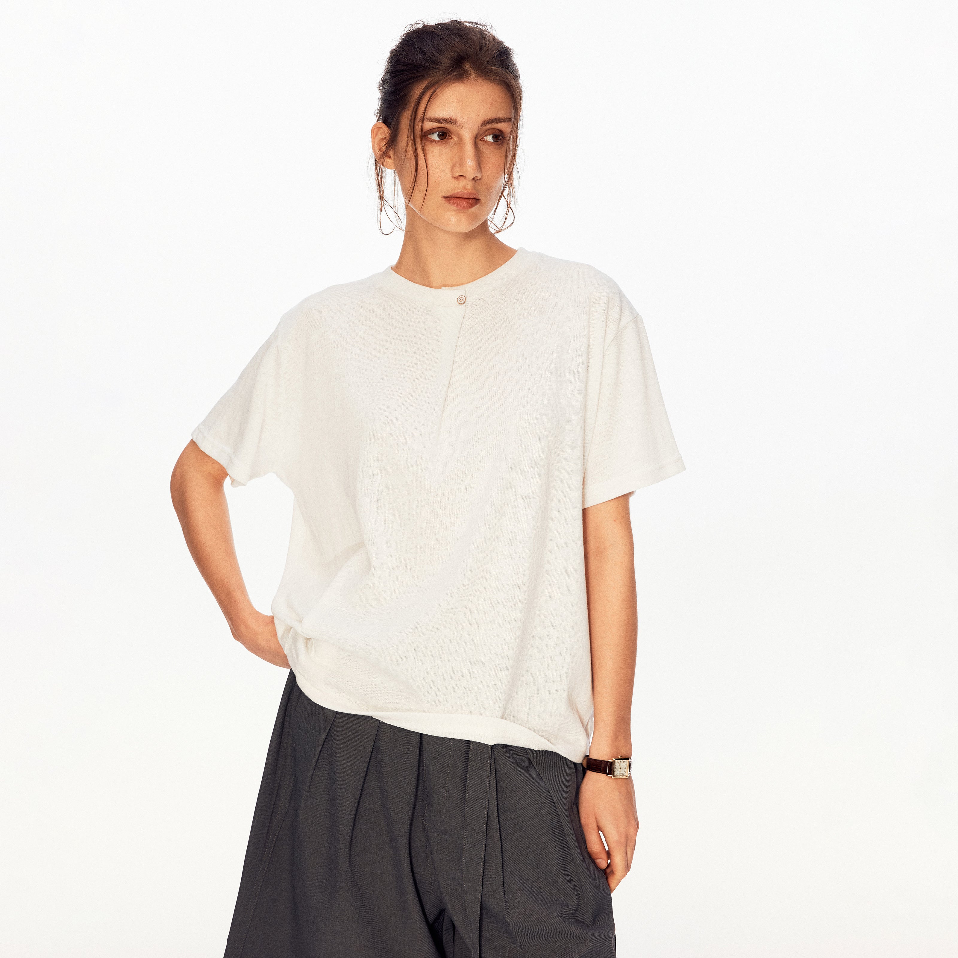 MADWITCH SINGLE BUTTON RELAXED TEE #UTU053