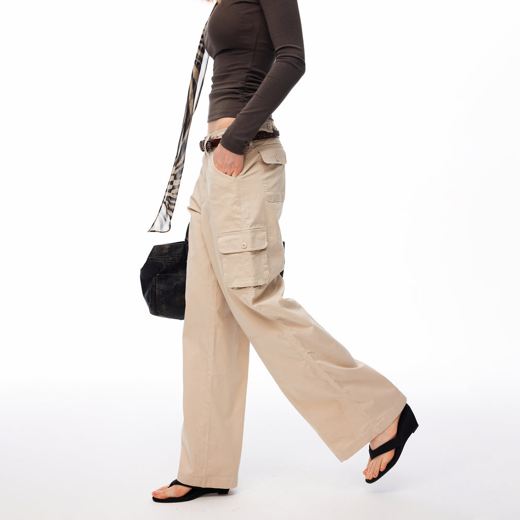 MADWITCH MULTIPOCKET CARGO WIDE-LEG PANTS #CN61010